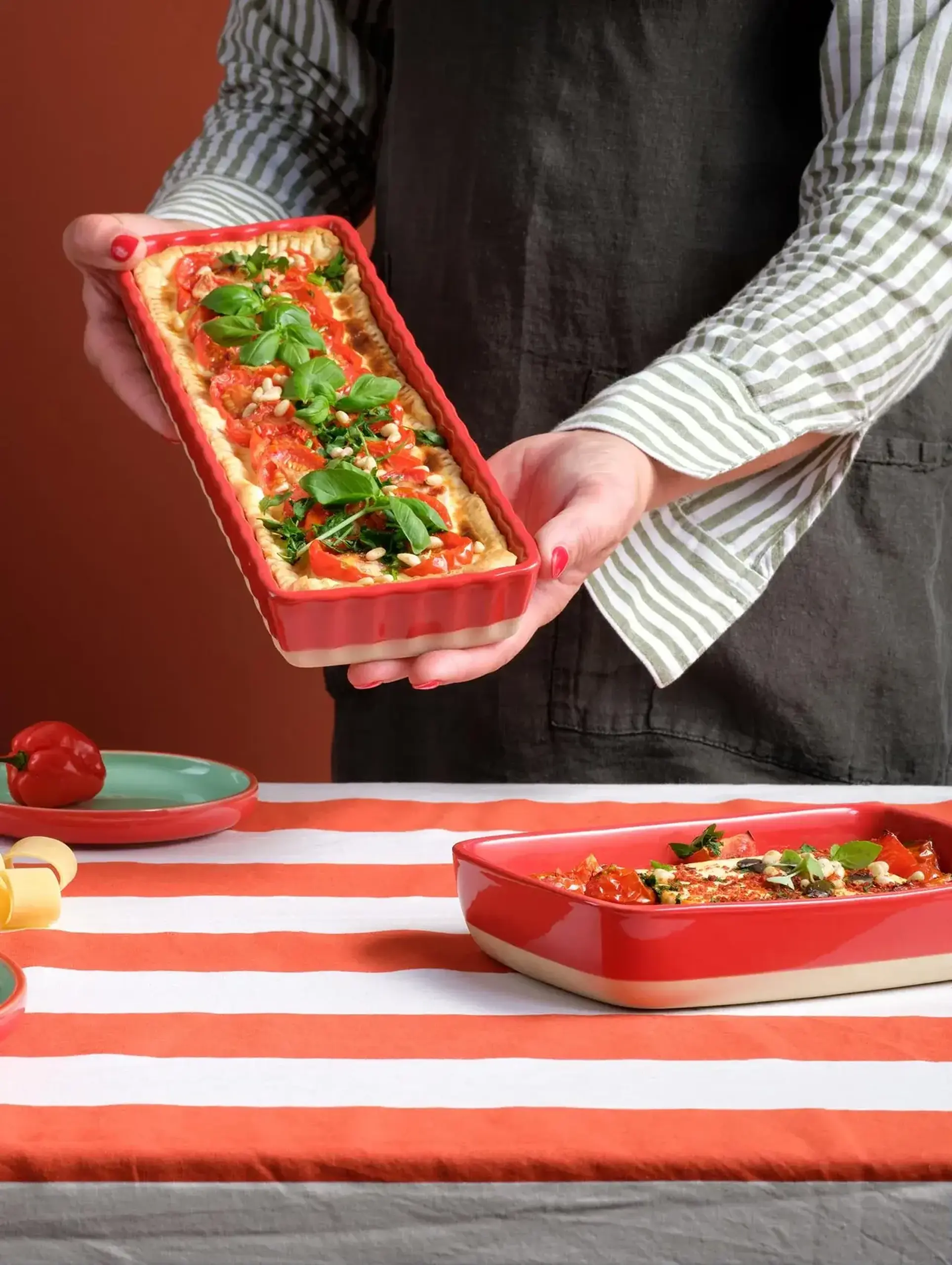Forma dreptunghiulara pentru copt 36cm Grande al Forno, rosu