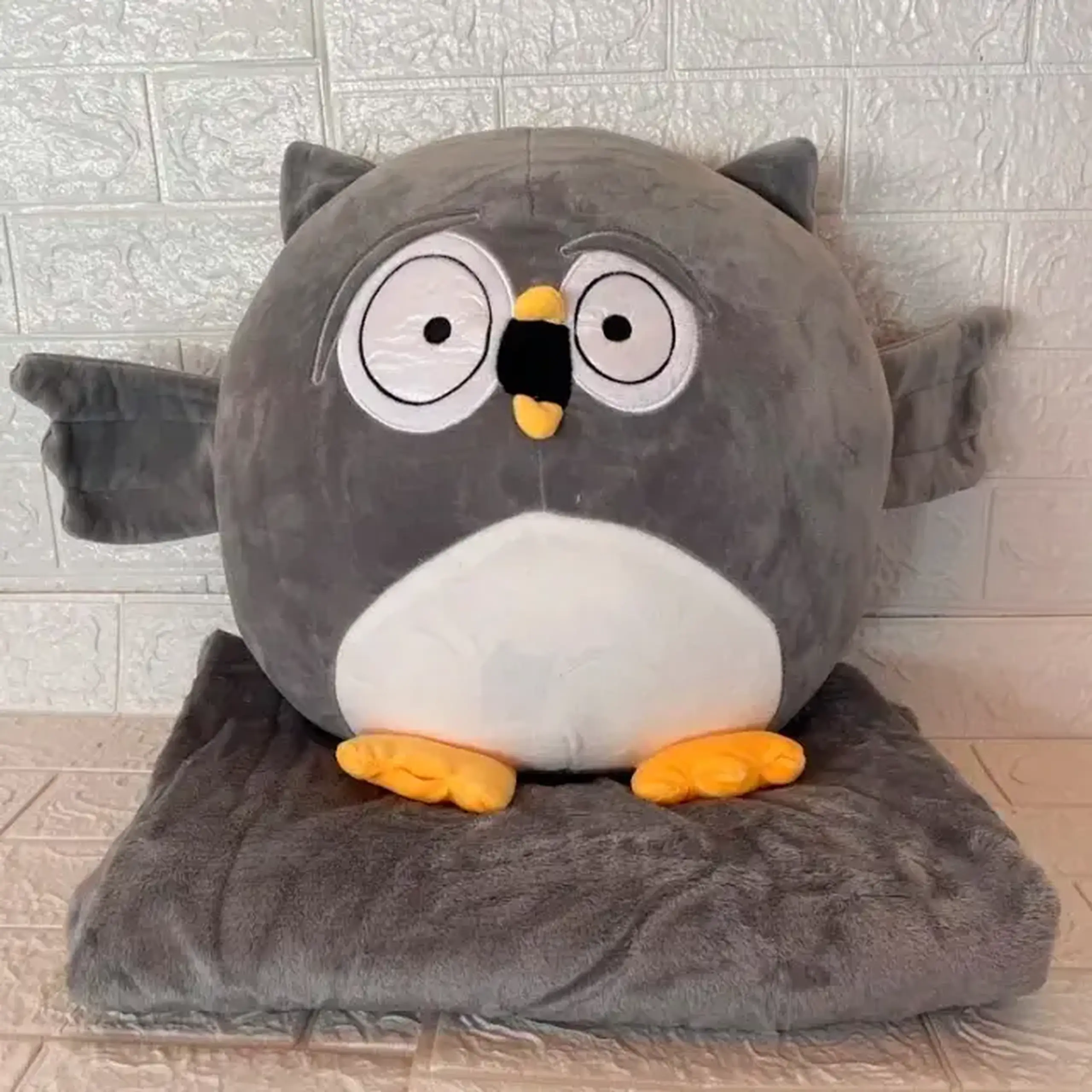 Jucarie moale cu patura "Bufnita" 35cm JR621181