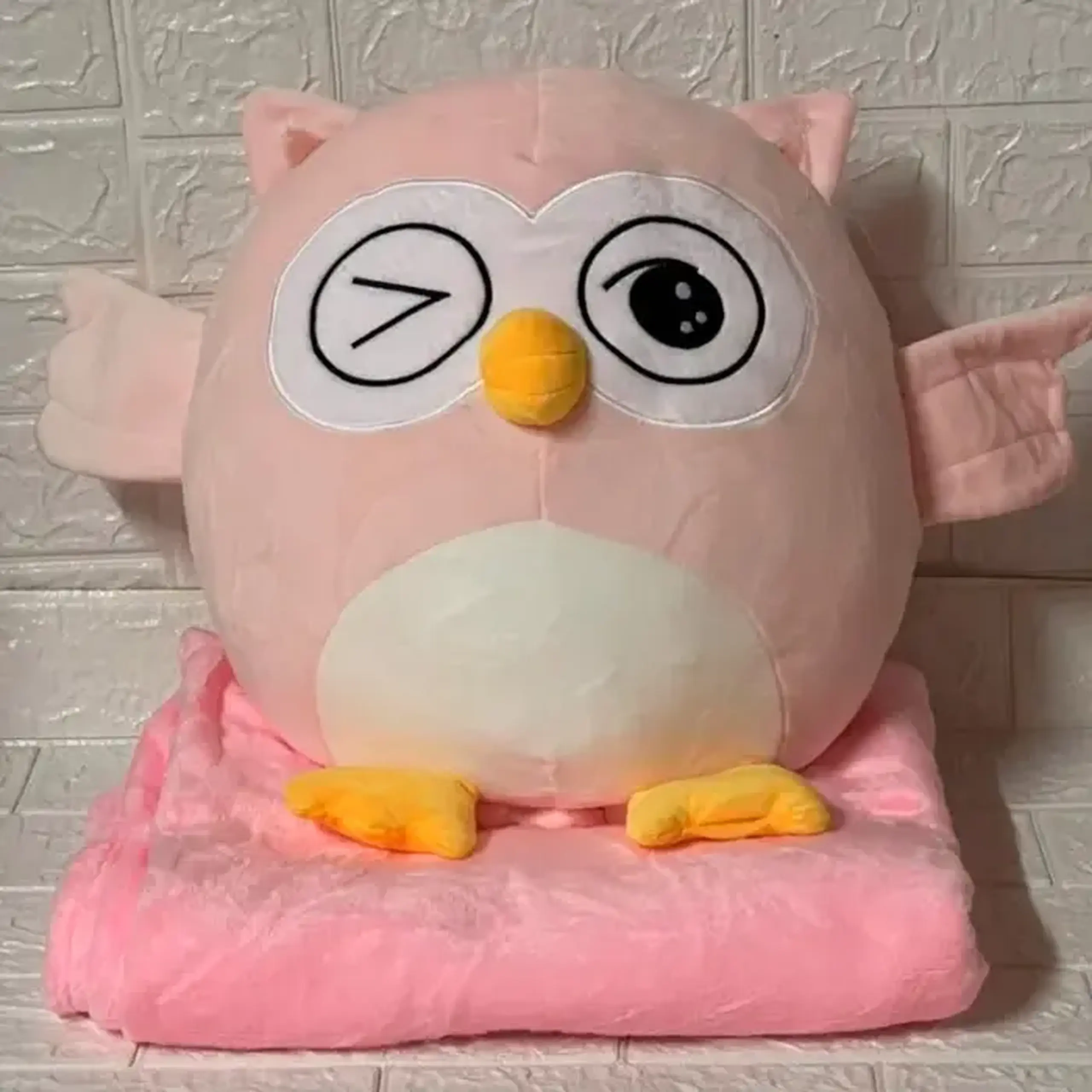 Jucarie moale cu patura "Bufnita" 35cm JR621181