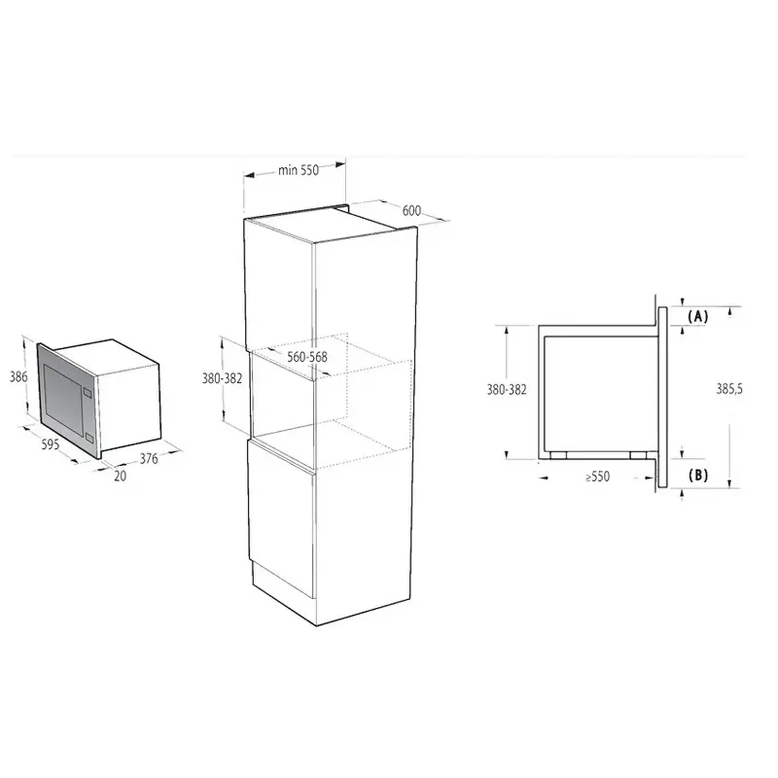 Cuptor cu microunde Hisense BIM325GI63DBG, Negru
