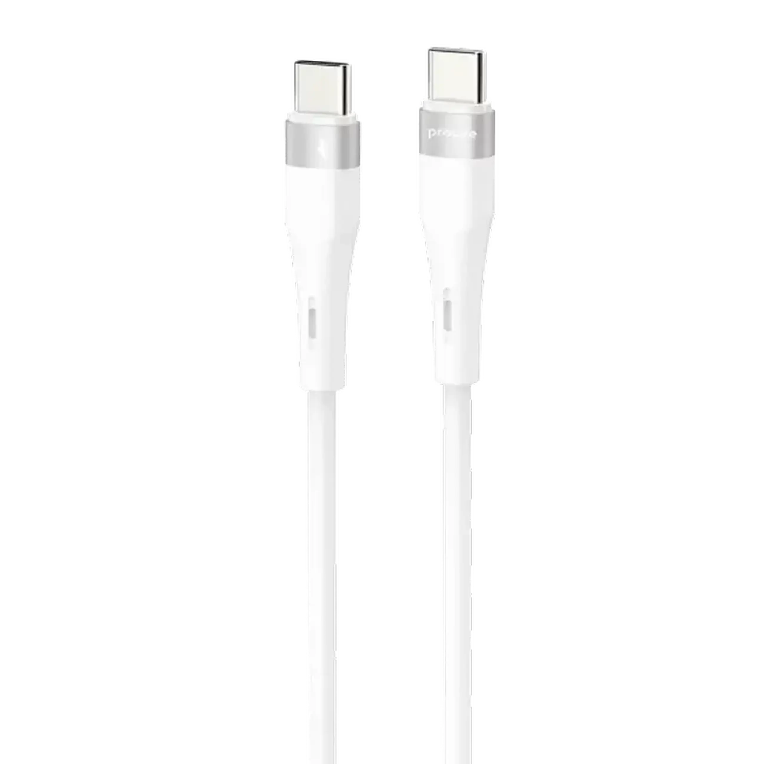 Cablu Type - C (Tip - C), Proove Light Silicon Plus 60W (1m),Alb
