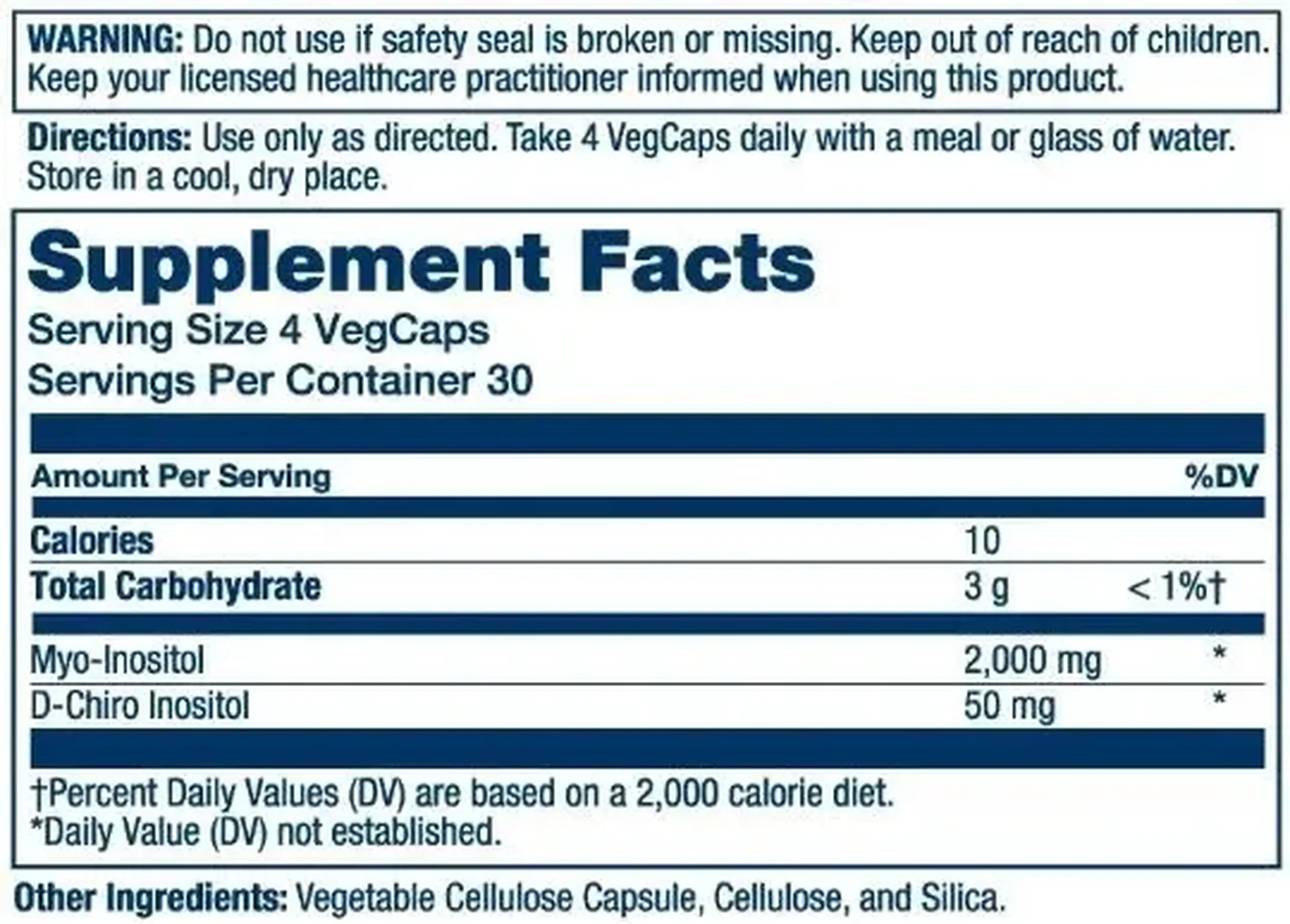 Solaray, Myo + D-Chiro Inositol, 120 VegCaps