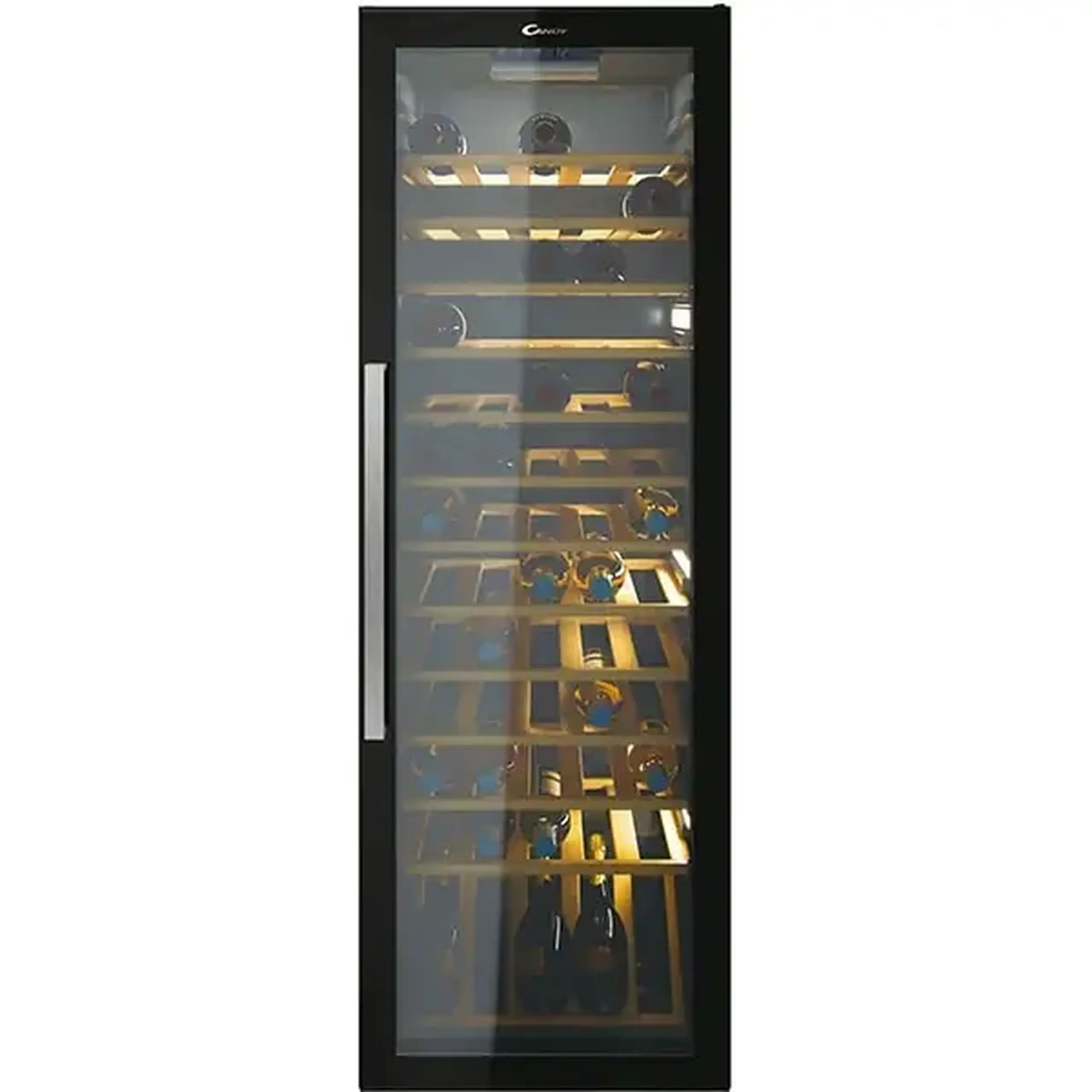 Candy CWC 200 EELW/NF Racitor de vin, M: 146 cm, 81 sticle, clasa energetica G, Negru