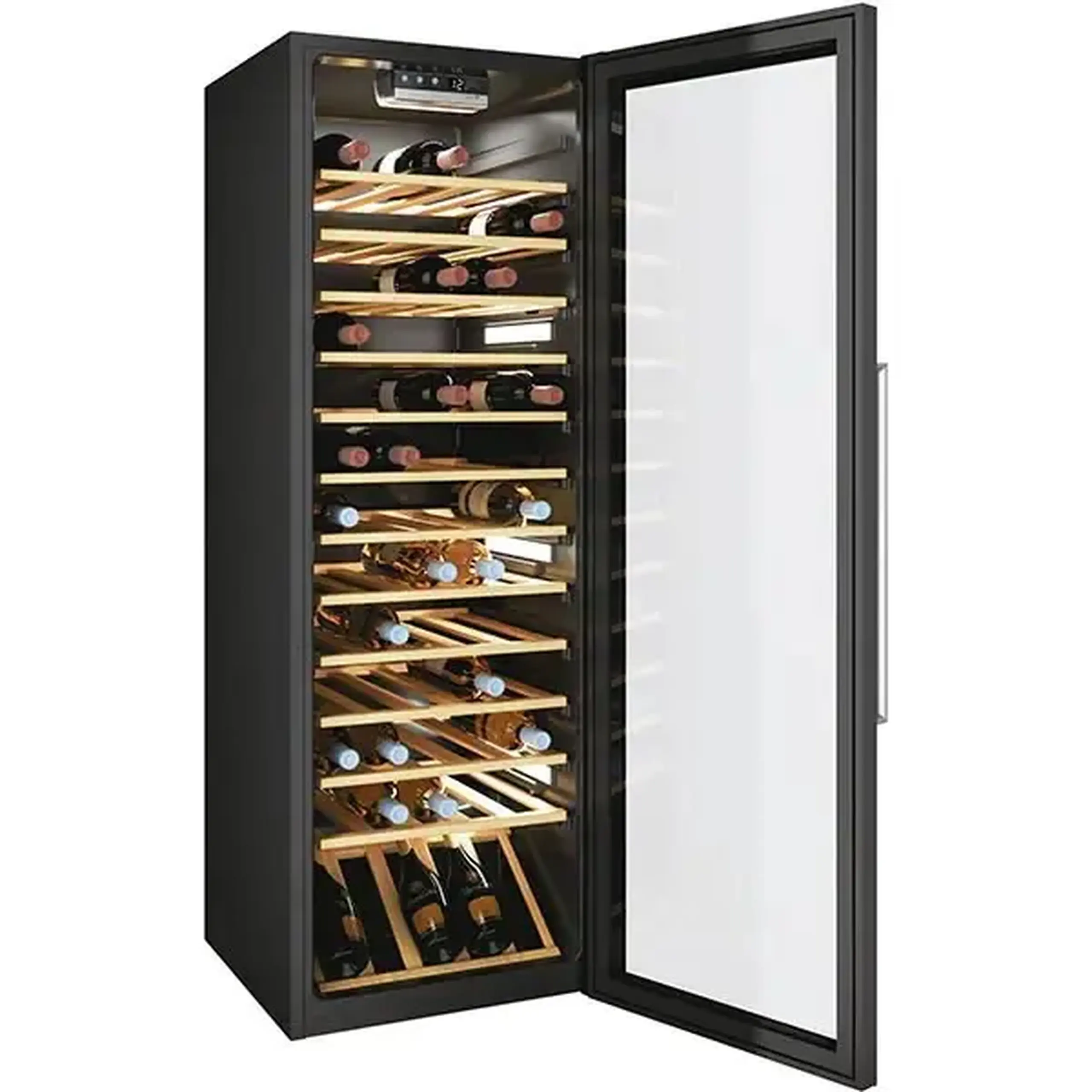Candy CWC 200 EELW/NF Racitor de vin, M: 146 cm, 81 sticle, clasa energetica G, Negru