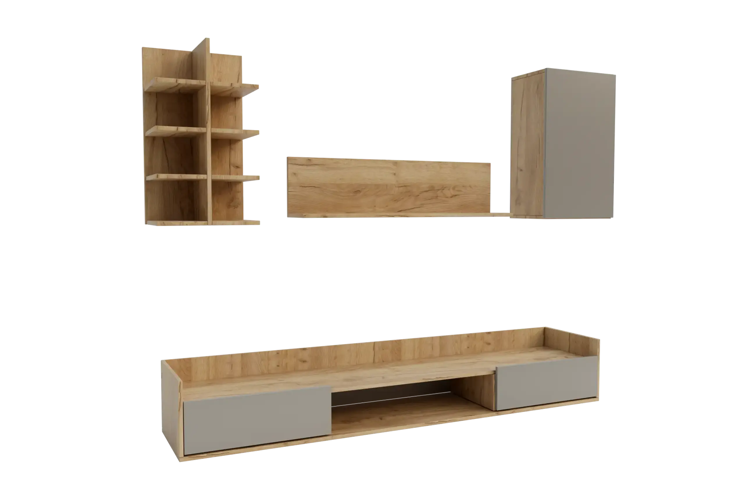 Living 4home Calisto, Stejar Kraft Auriu/Argila Gri