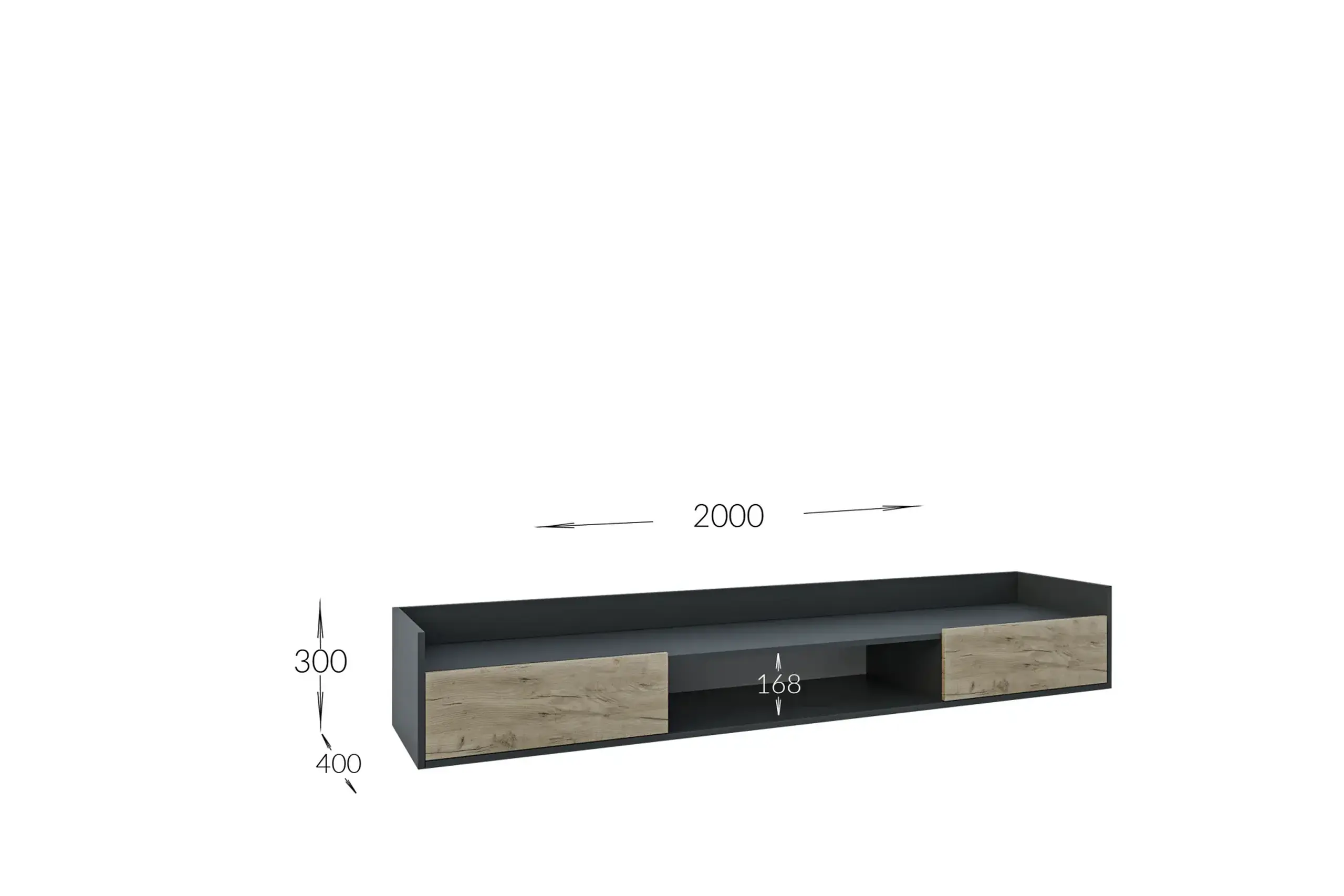 Living 4home Calisto, Stejar Kraft Auriu/Argila Gri