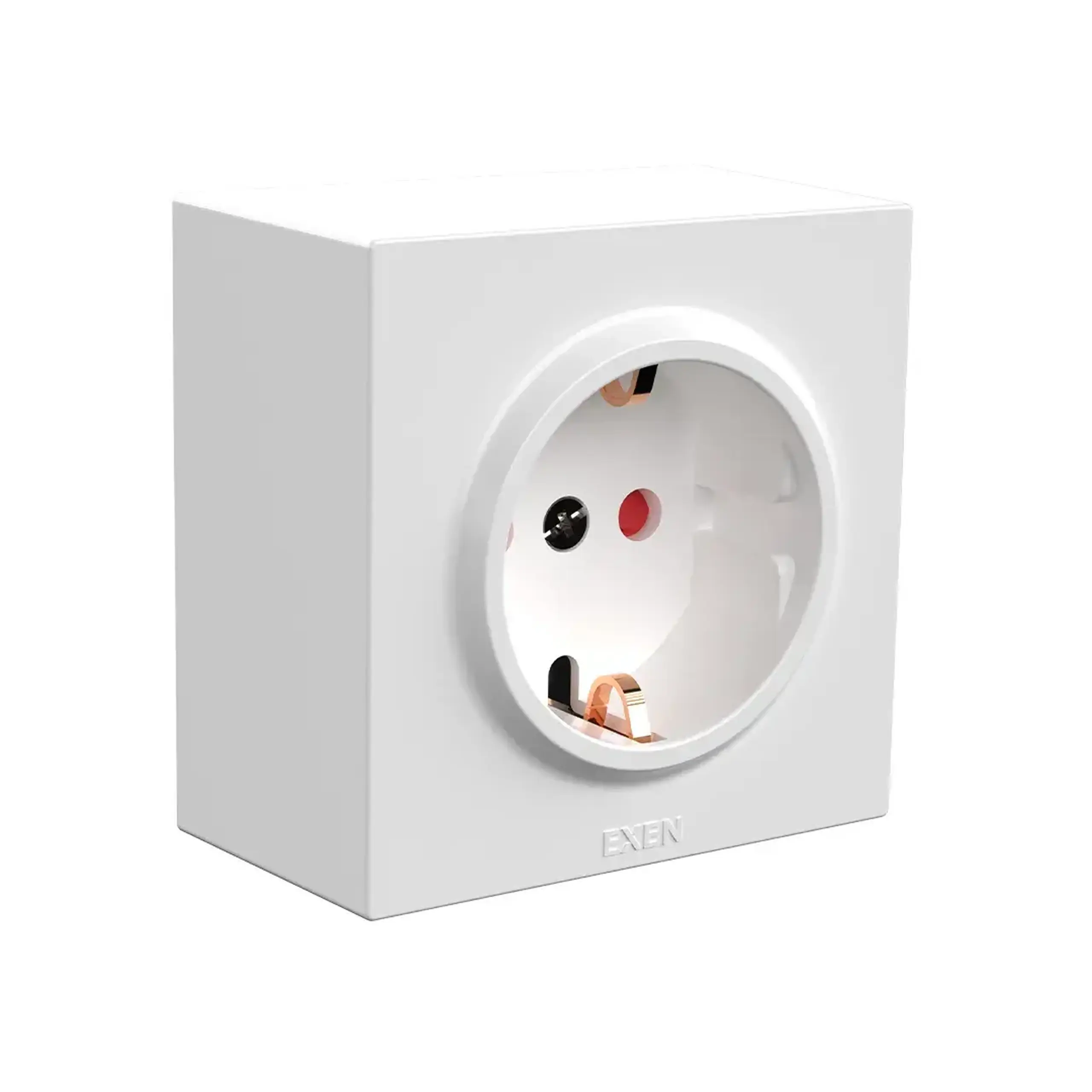 Priză cu obturator AXIS 16 A 220 - 240 V Alb Exen Elektrik