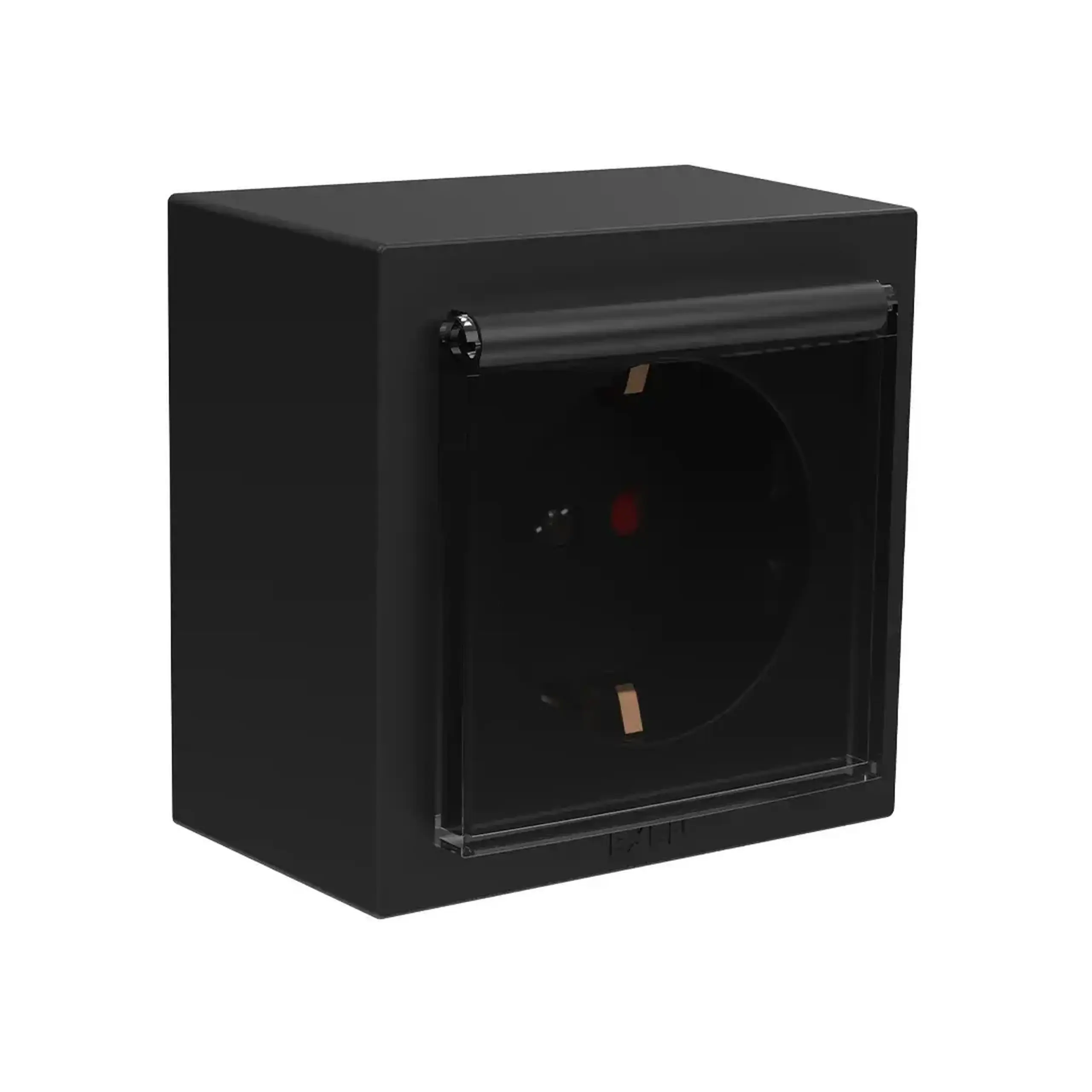 Priză cu obturator și capac AXIS 16 A 220 - 240 V Negru Exen Elektrik