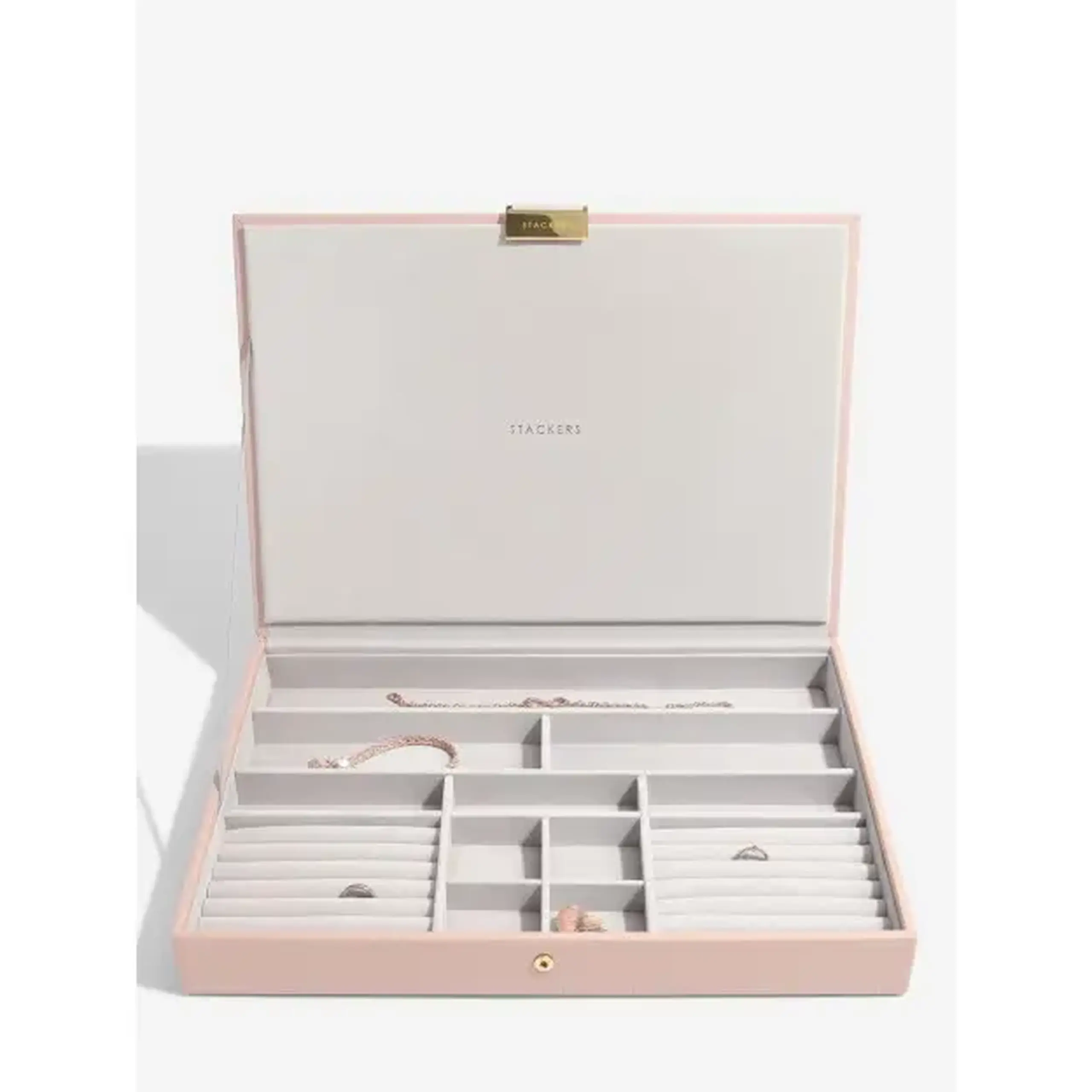 Set 3 cutii pentru bijuterii SUPERSIZE roz/ivory