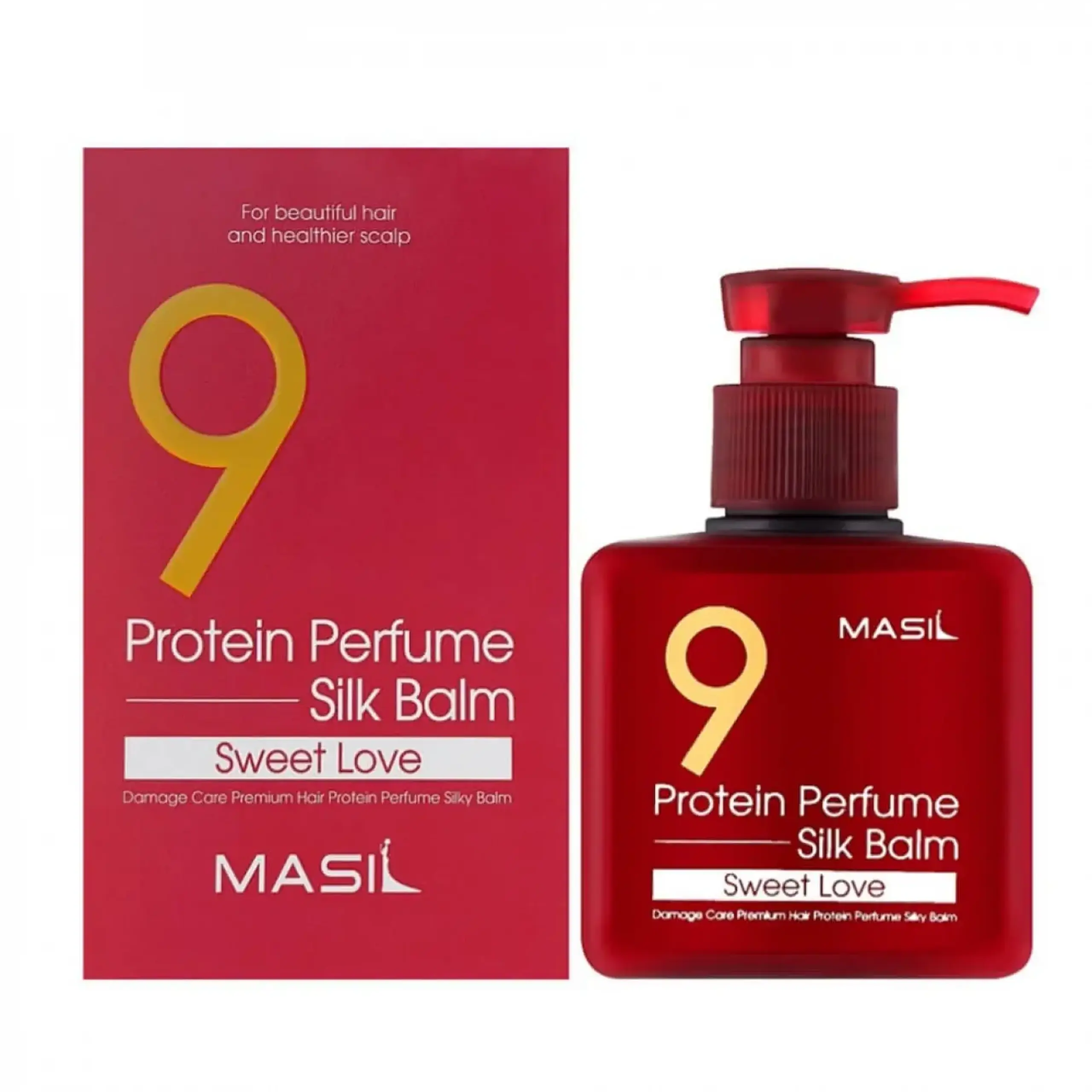 Balsam cu proteine pentru păr fără clătire Masil, 9 Protein Perfume Silk Balm Sweet Love, 180 ml