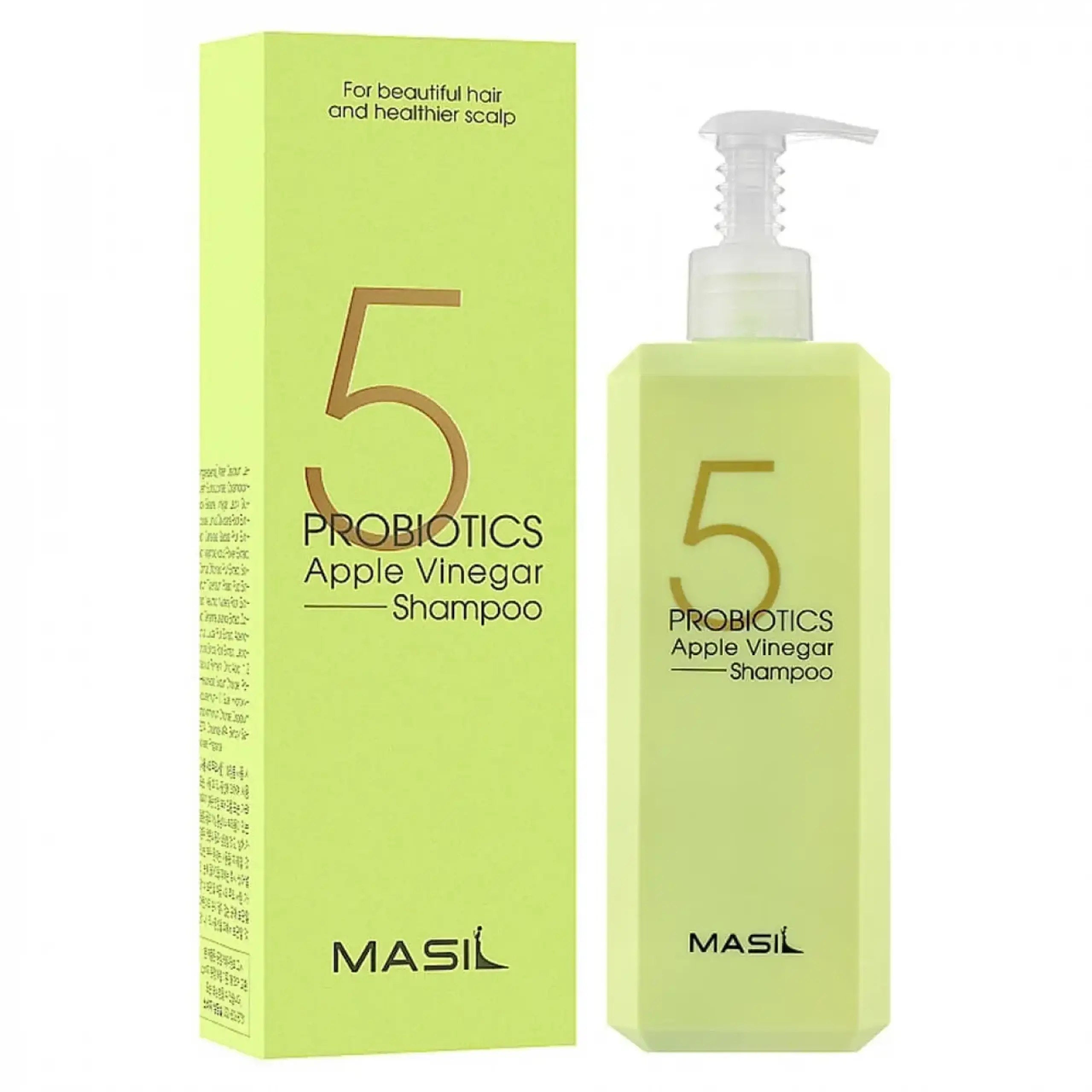 Șampon antimatreața cu oțet de mere Masil, 5 Probiotics Apple Vinegar Shampoo, 500 ml
