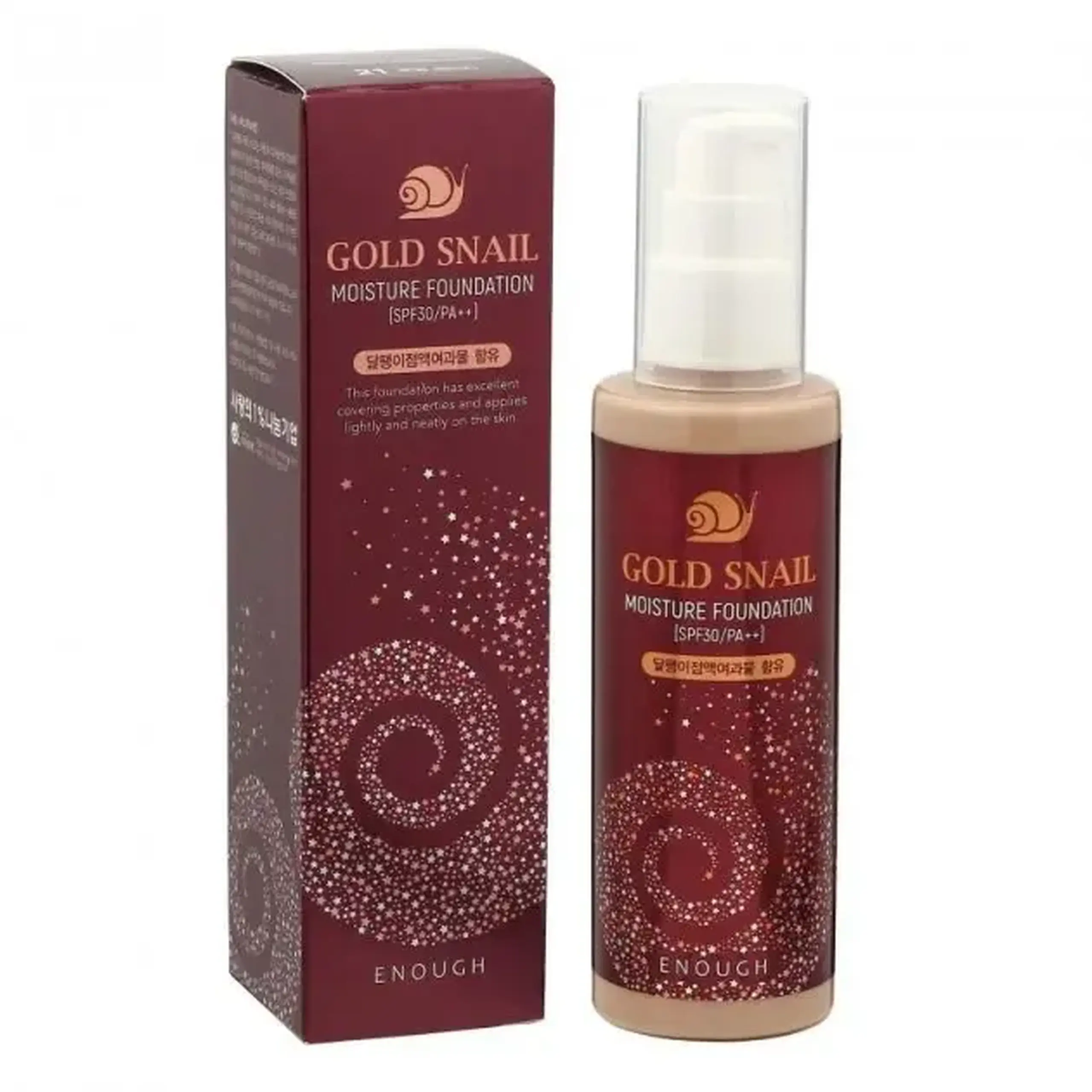 Fond de ten-Enough, Gold Snail Moisture Foundation SPF30 PA ++, №13