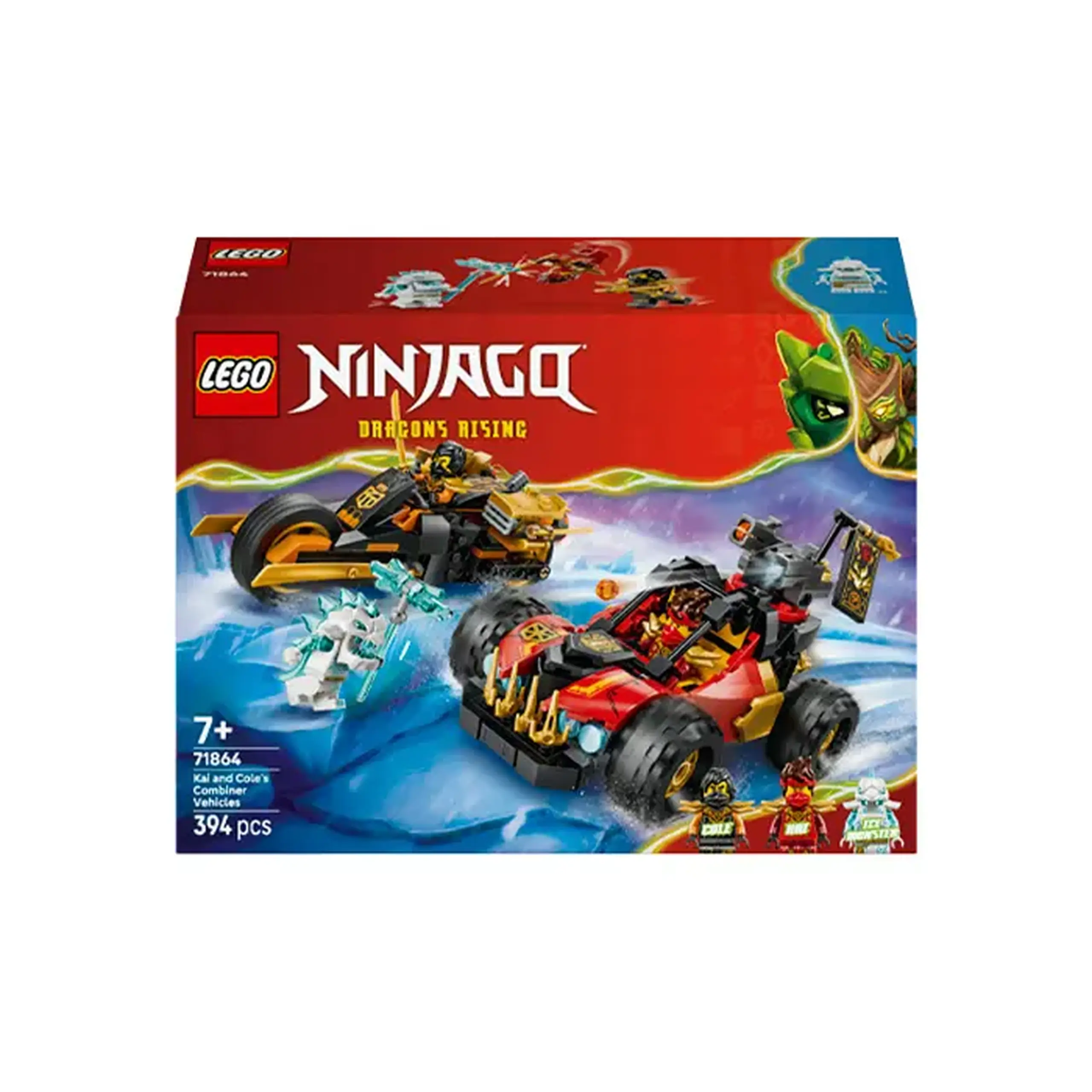 Lego Ninjago Vehiculele transformabile ale lui Kai si Cole 71864