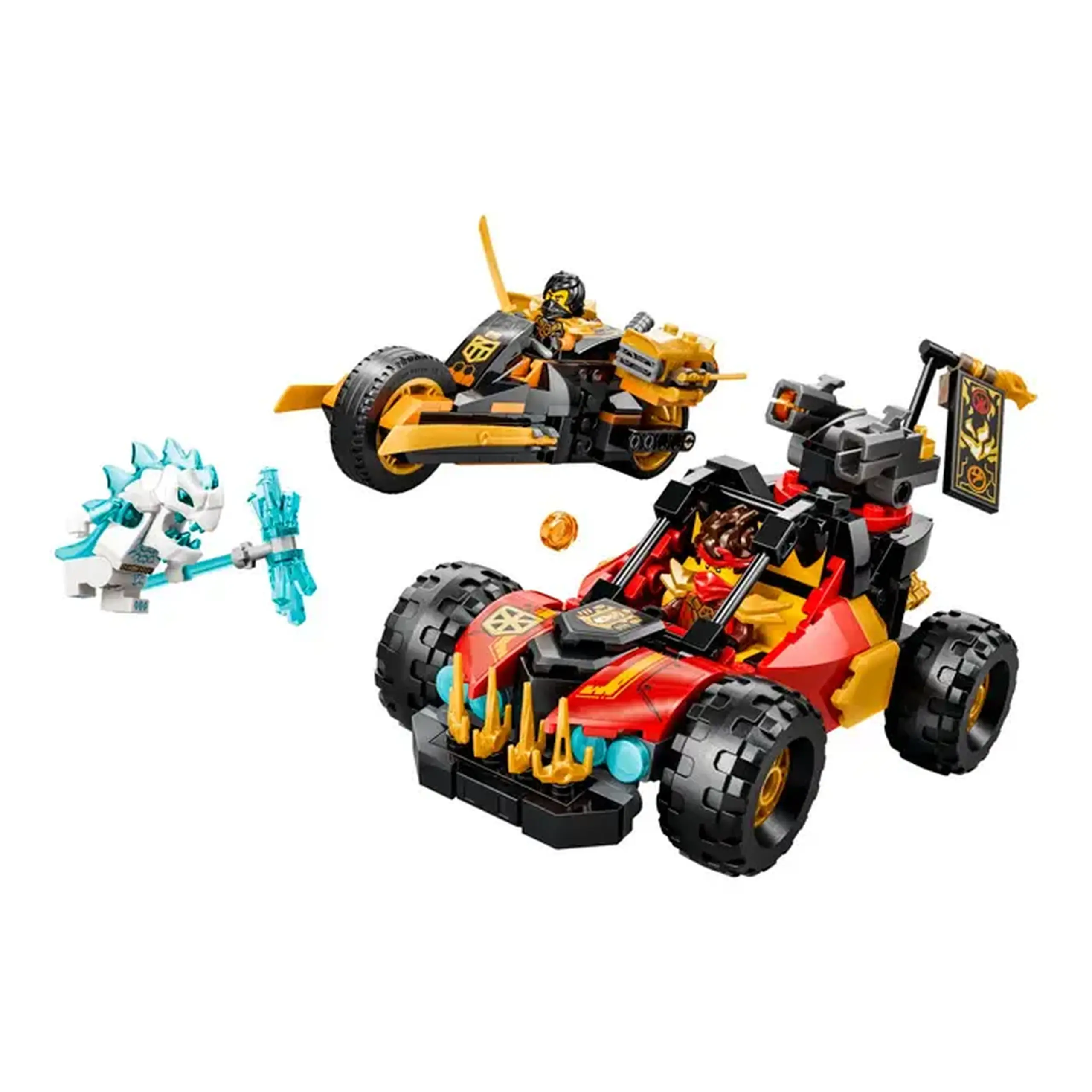 Lego Ninjago Vehiculele transformabile ale lui Kai si Cole 71864