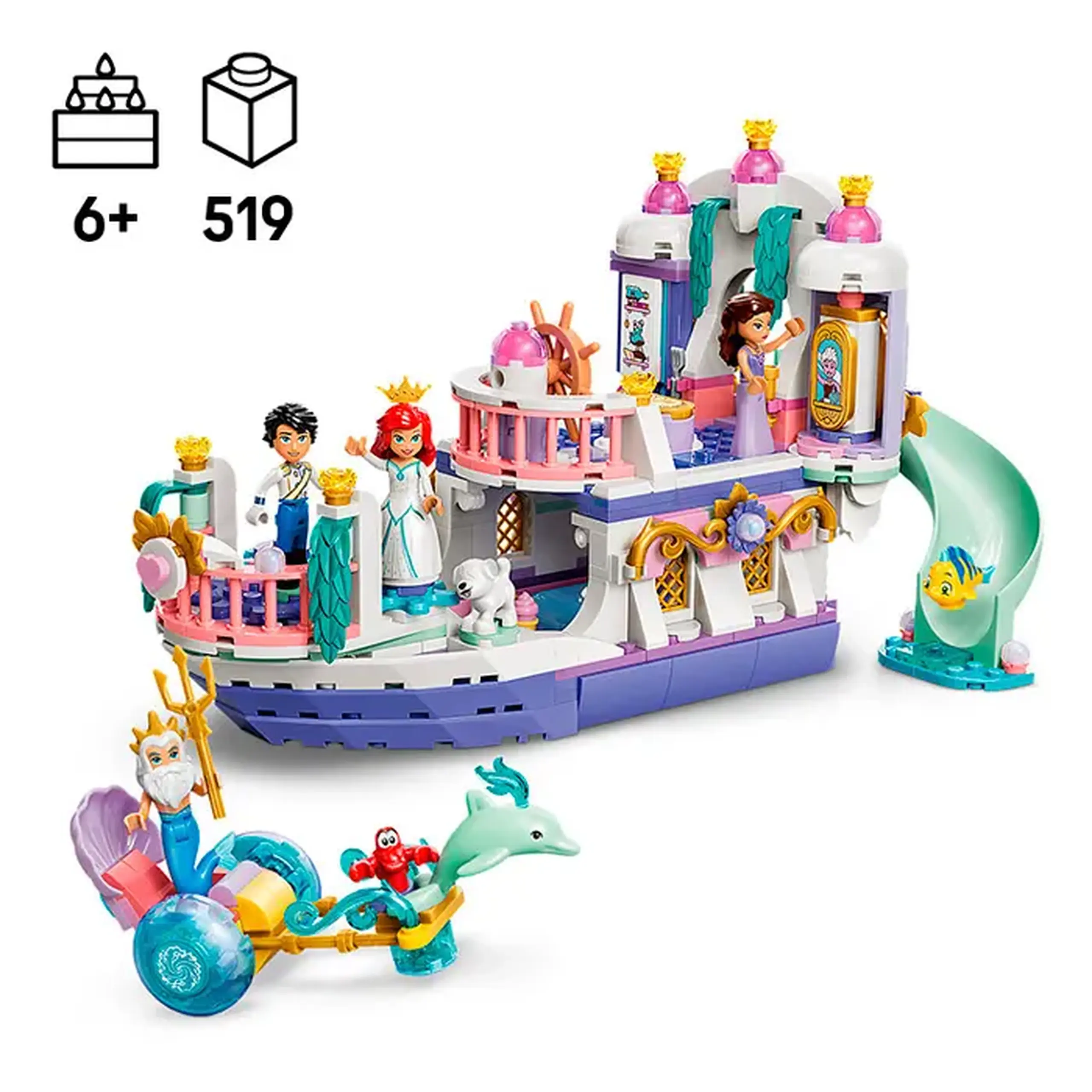 Lego Disney Princess Barca nuntii regale a lui Ariel 43299