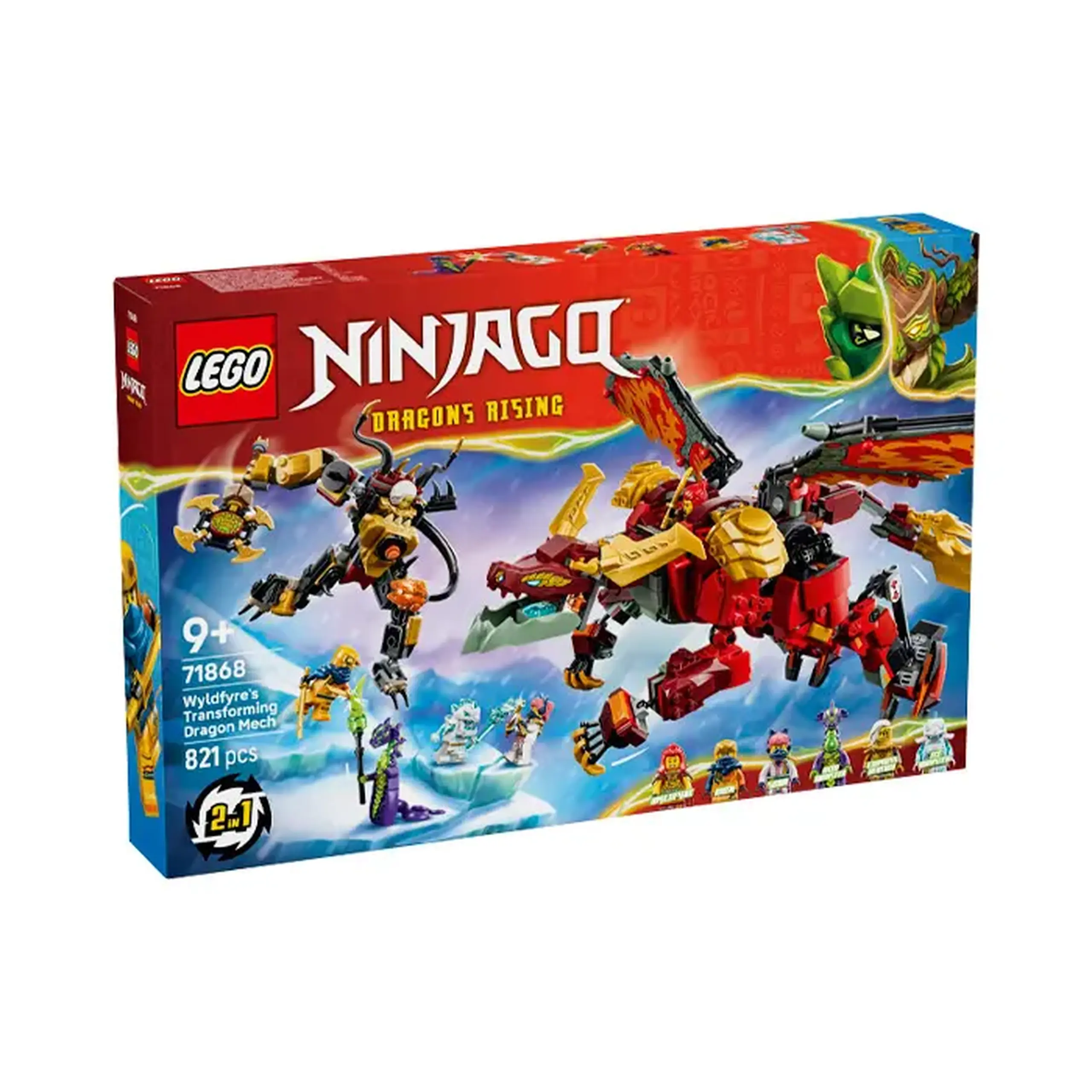 Lego Ninjago Robotul Dragon transformator al lui Wyldfyre 71868