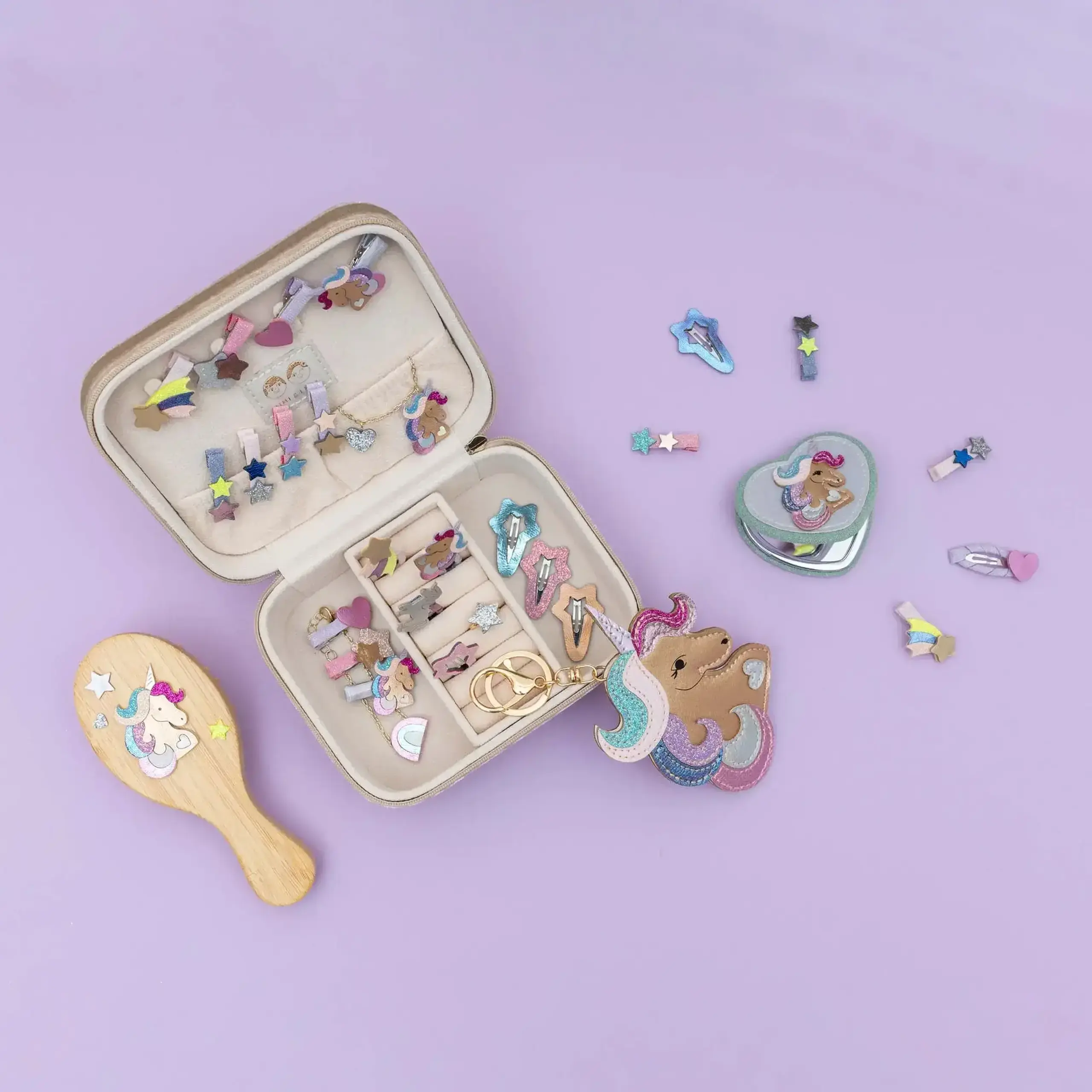 Cutie de bijuterii Unicorn din catifea — Mimi & Lula