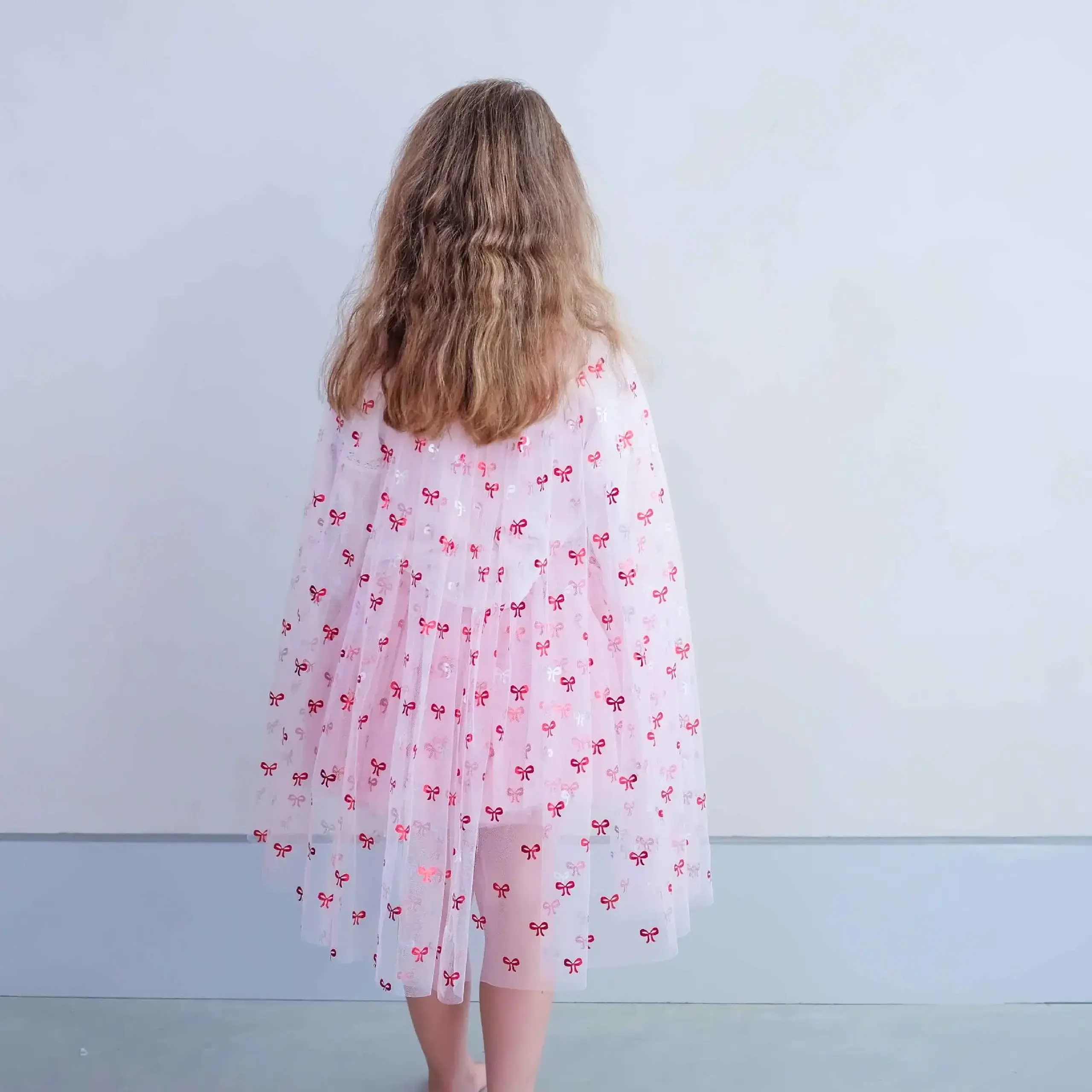 Fustiță tutu Cutesy Bow, roz cu funde — Mimi & Lula