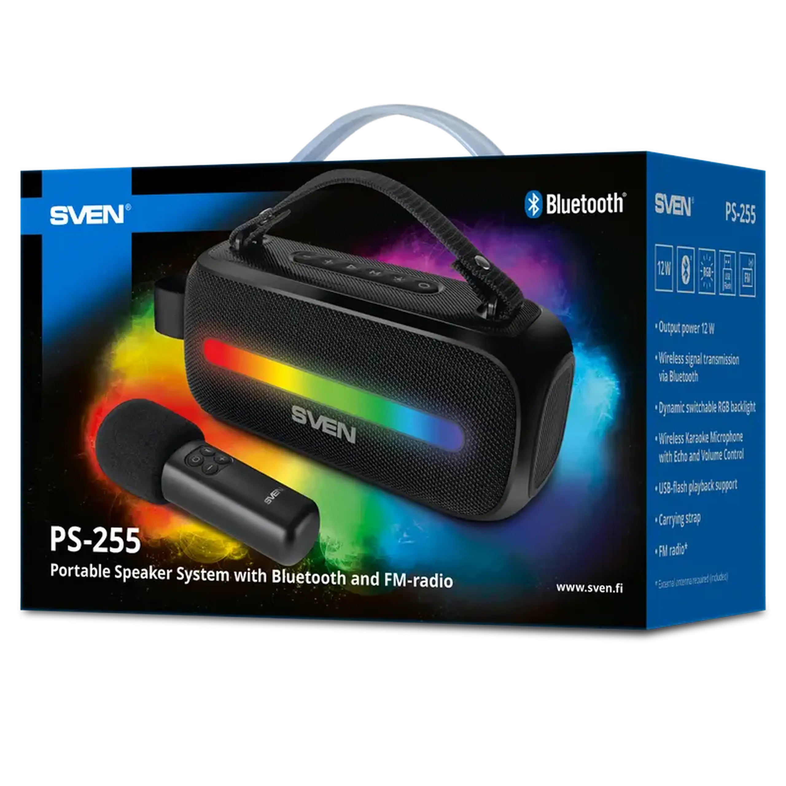 Boxă portabilă SVEN PS-255, Negru