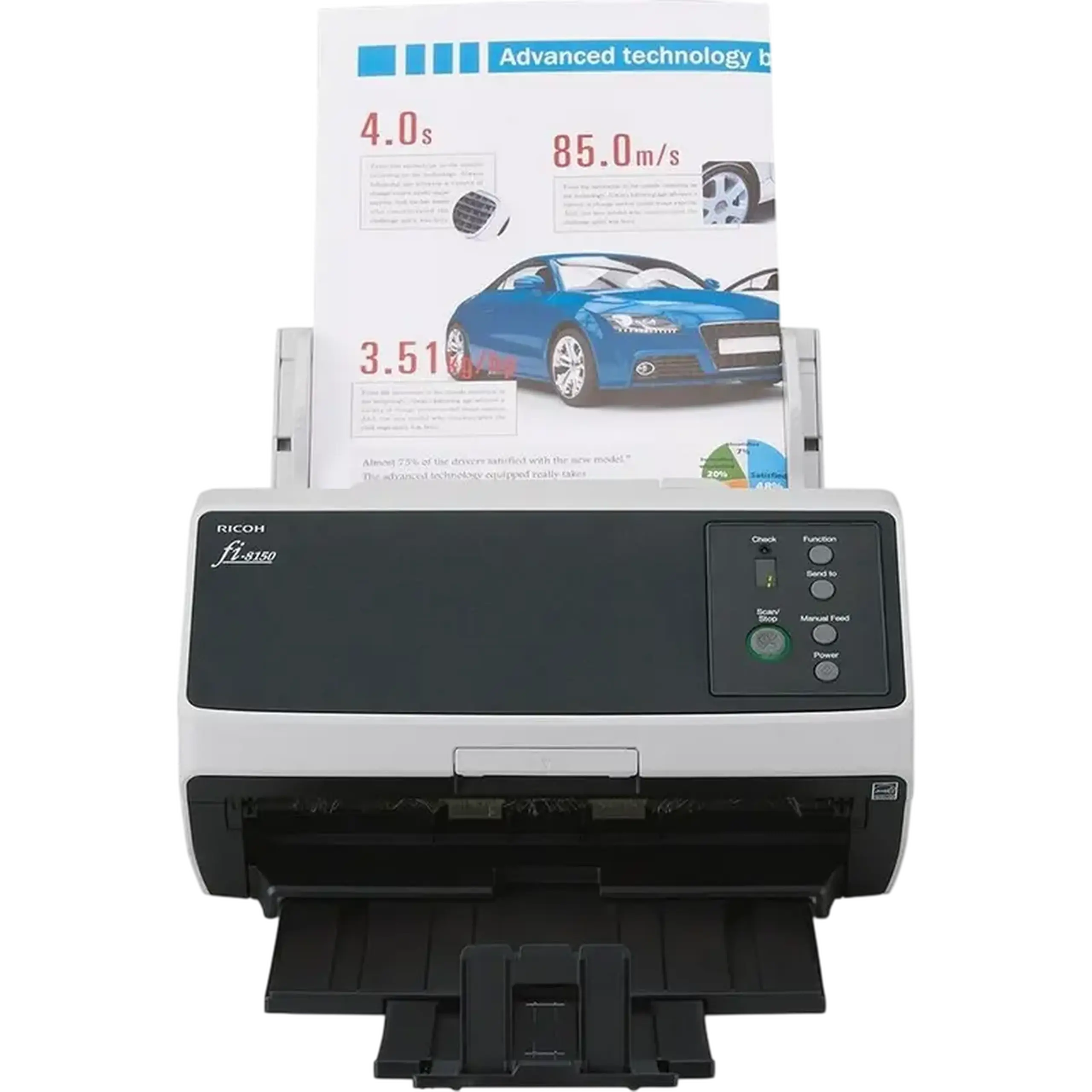 Scaner de documente cu alimentare automată Ricoh fi-8150, A4, Negru