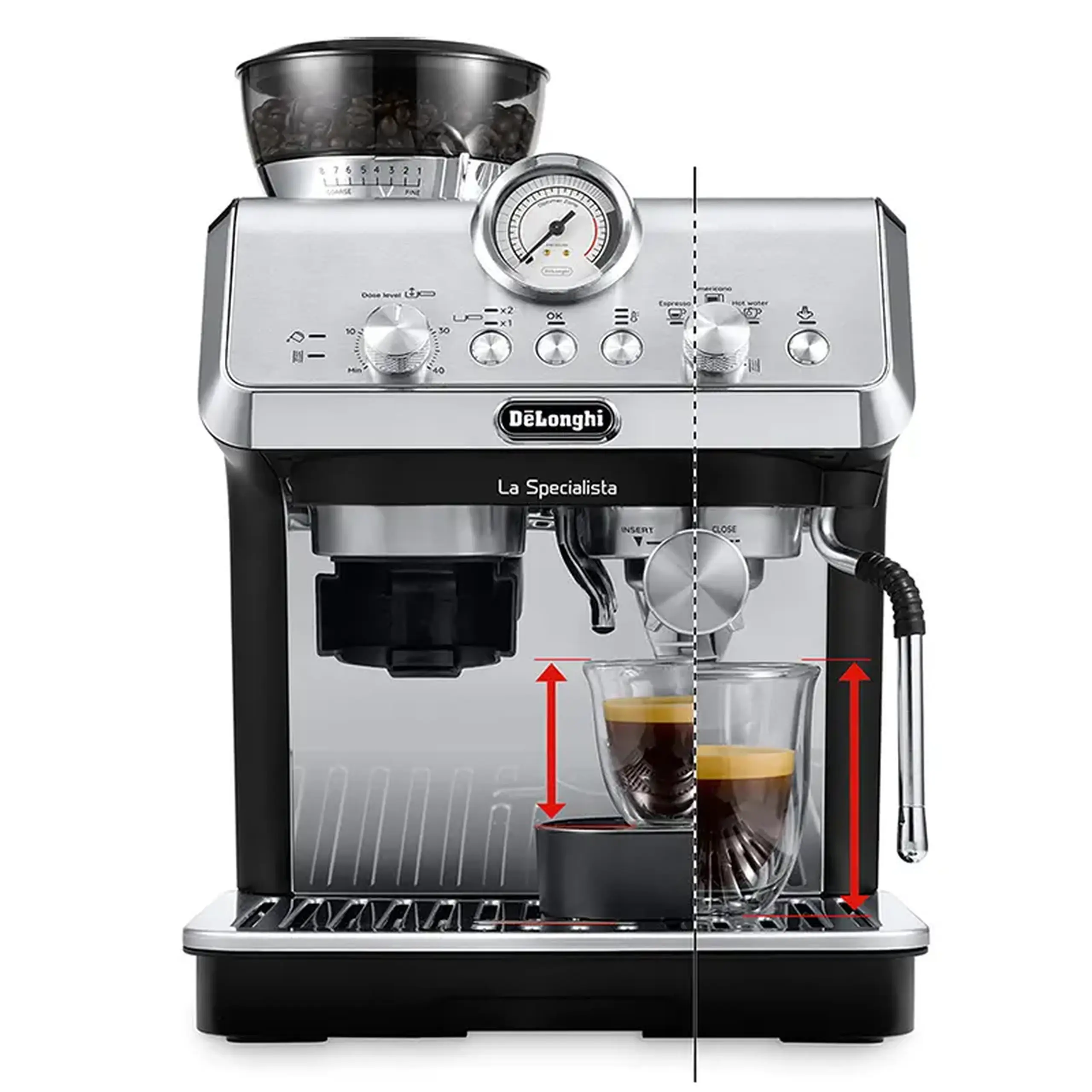 Cafetiera manuala DeLonghi EC9155.MB, 1400W, Negru