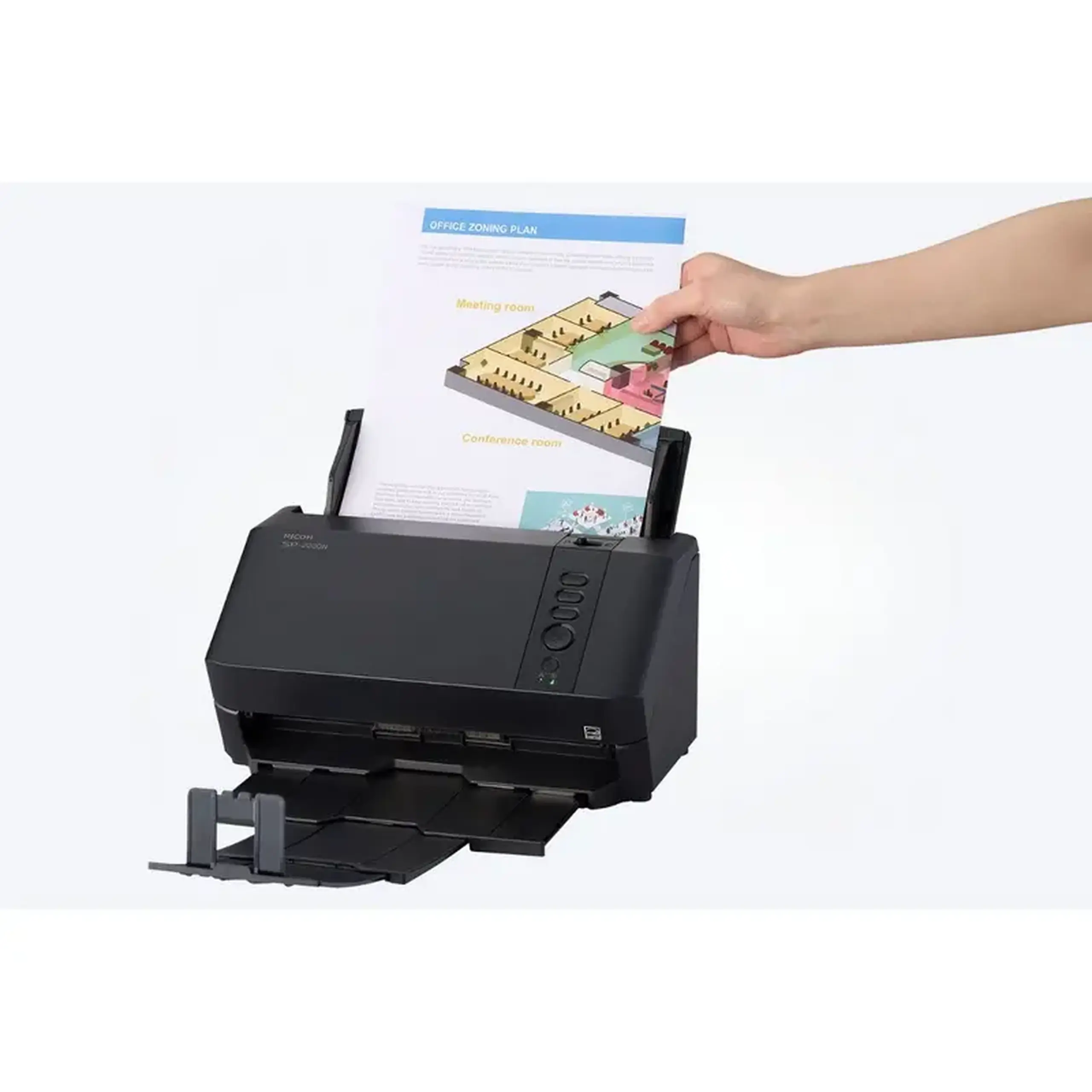 Scaner de documente cu alimentare automată Ricoh SP-2230N, A4, Negru