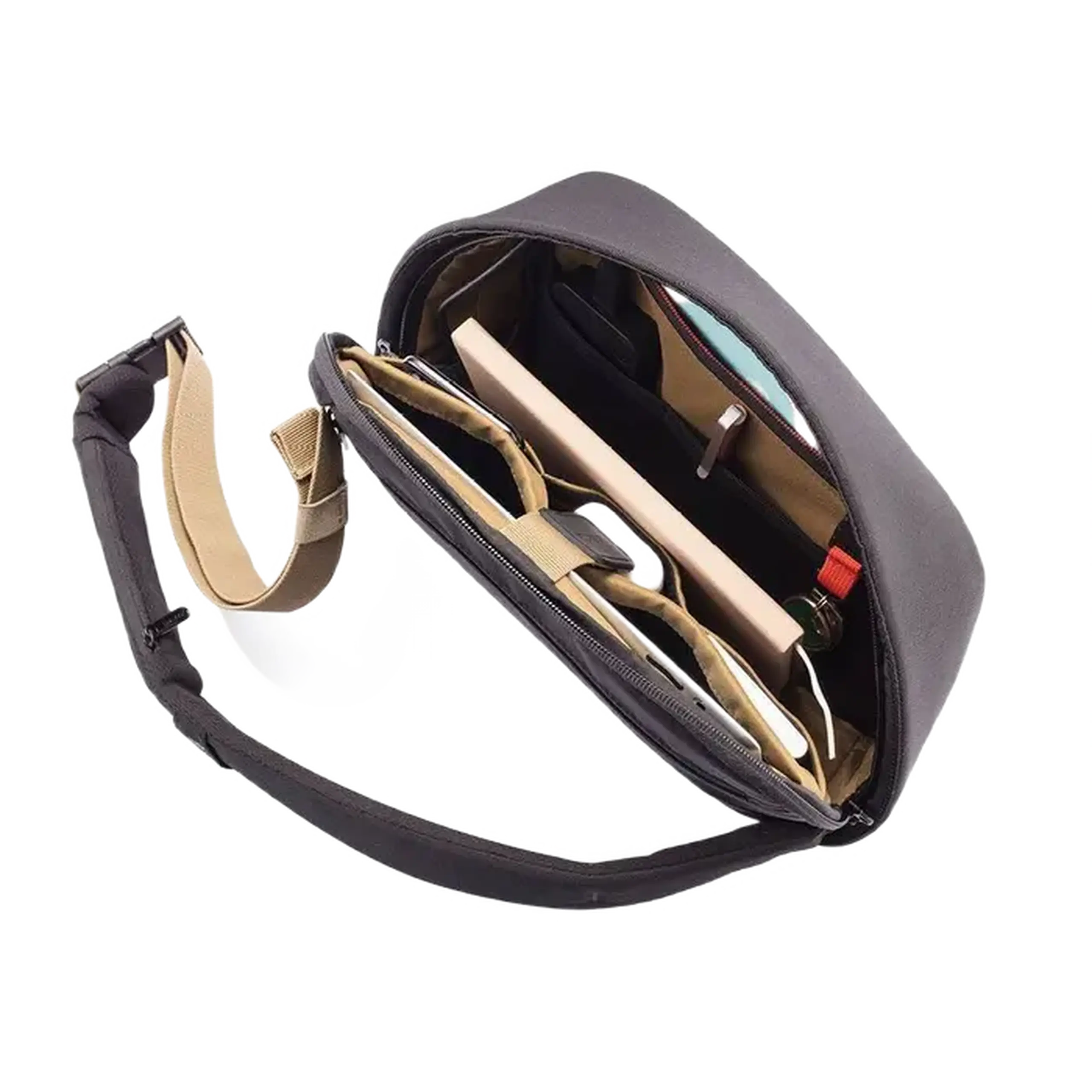 Geantă de umăr Bobby Sling, 9,7", Poliester, Negru