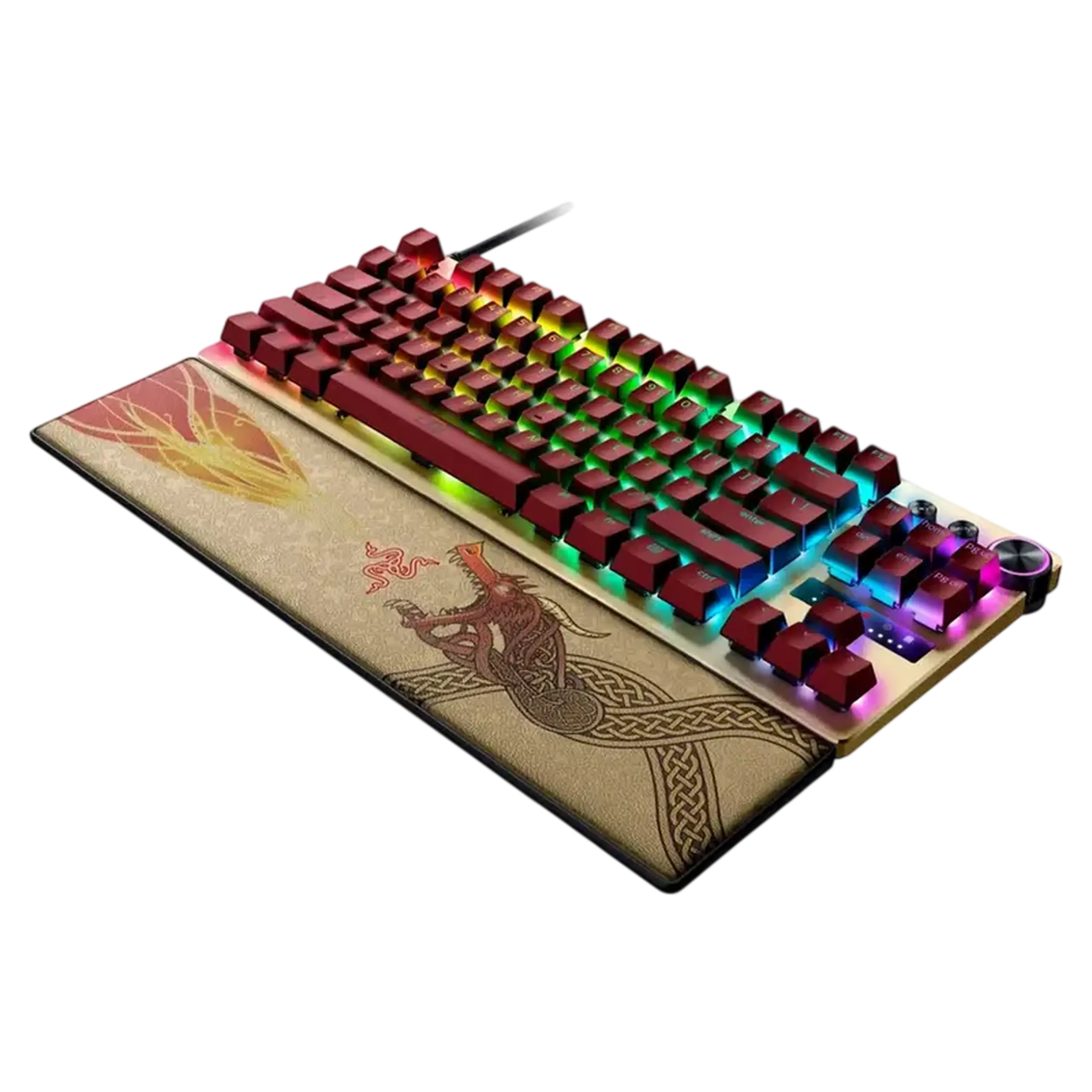 Tastatură Razer Huntsman V3 Pro TKL Counter-Strike 2, Cu fir, Auriu