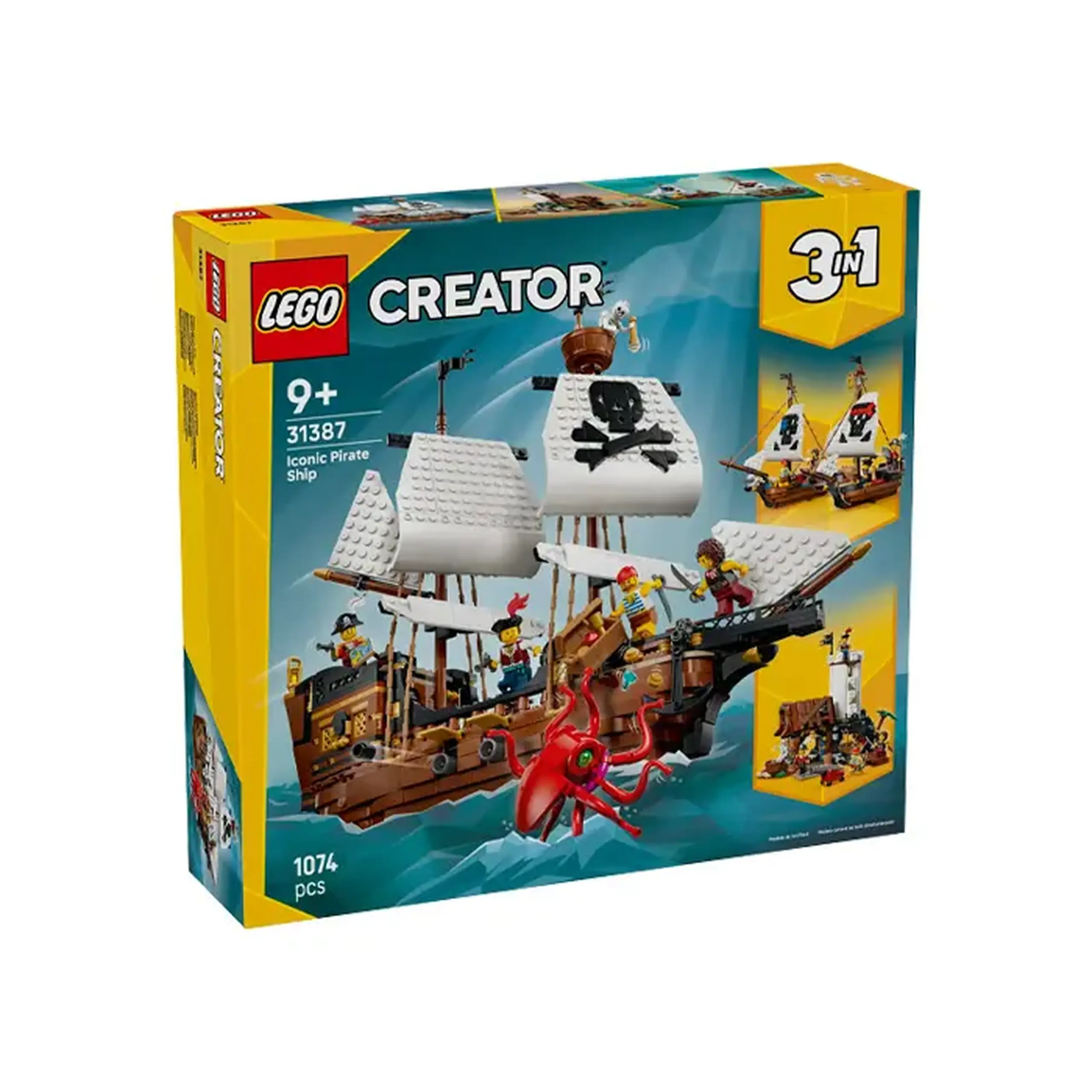 Lego Creator 3-in-1 Corabie de pirati emblematica 31387