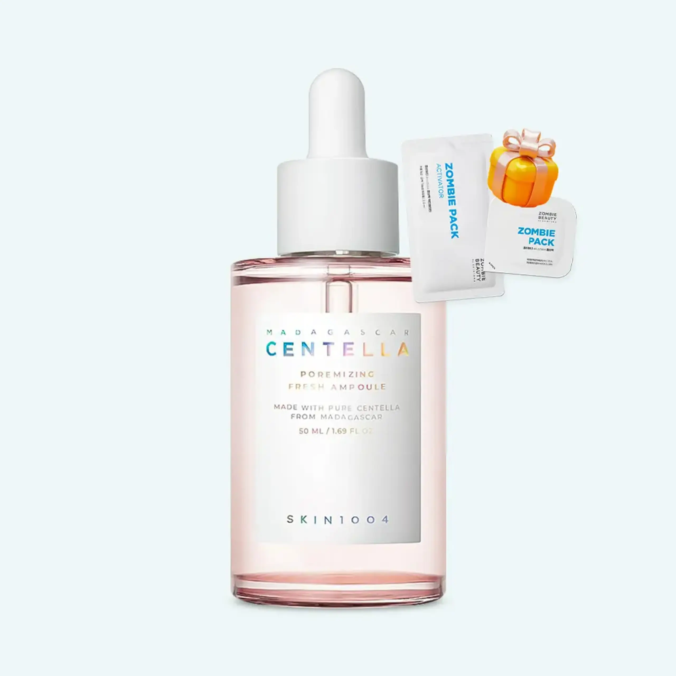 Ser-ampulă pentru diminuarea porilor cu centella și sare roz Skin1004 Madagascar Centella Poremizing Fresh Ampoule 50ml