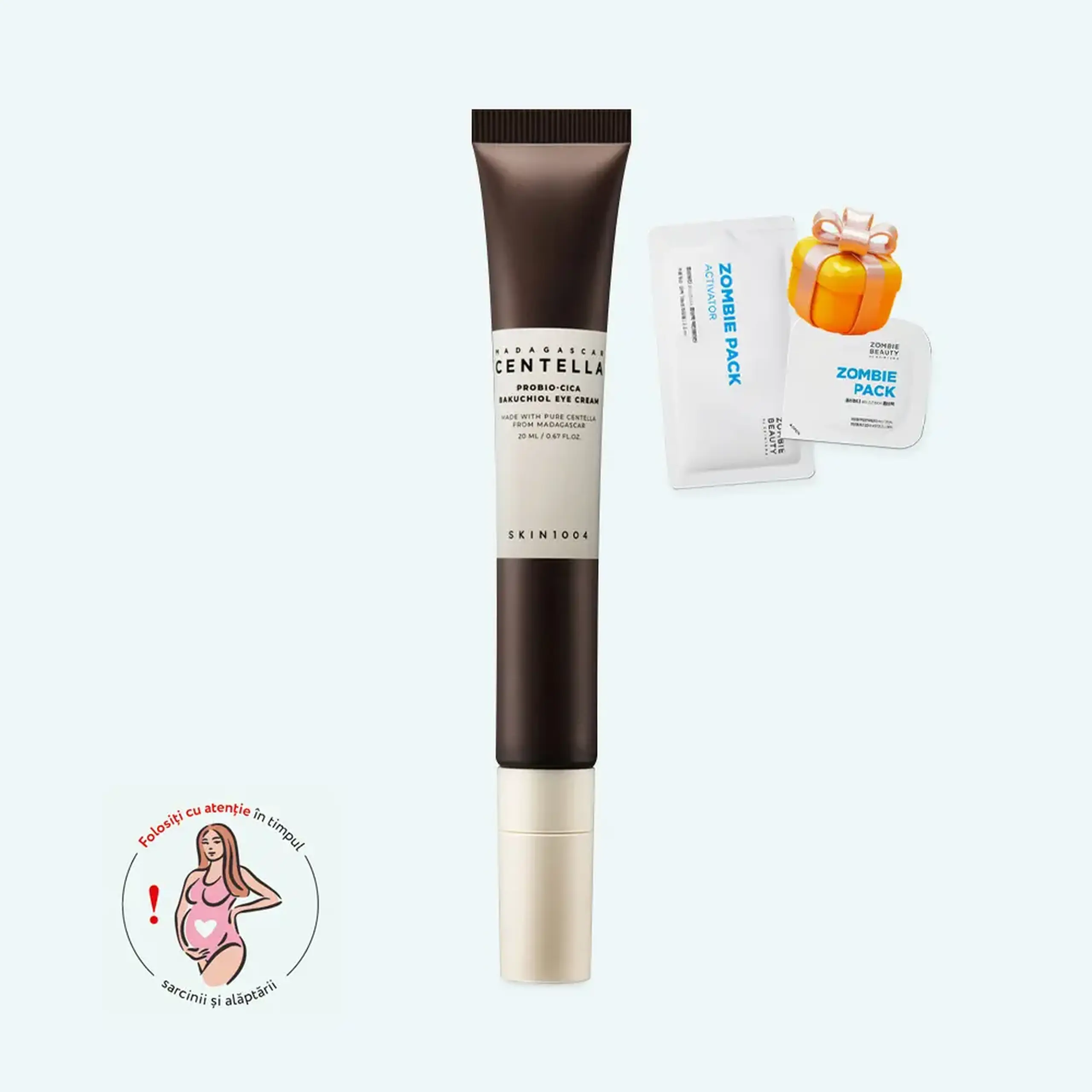 Cremă pentru ochi cu bacuchiol SKIN1004 Madagascar Centella Probio-Cica Bakuchiol Eye Cream 20ml