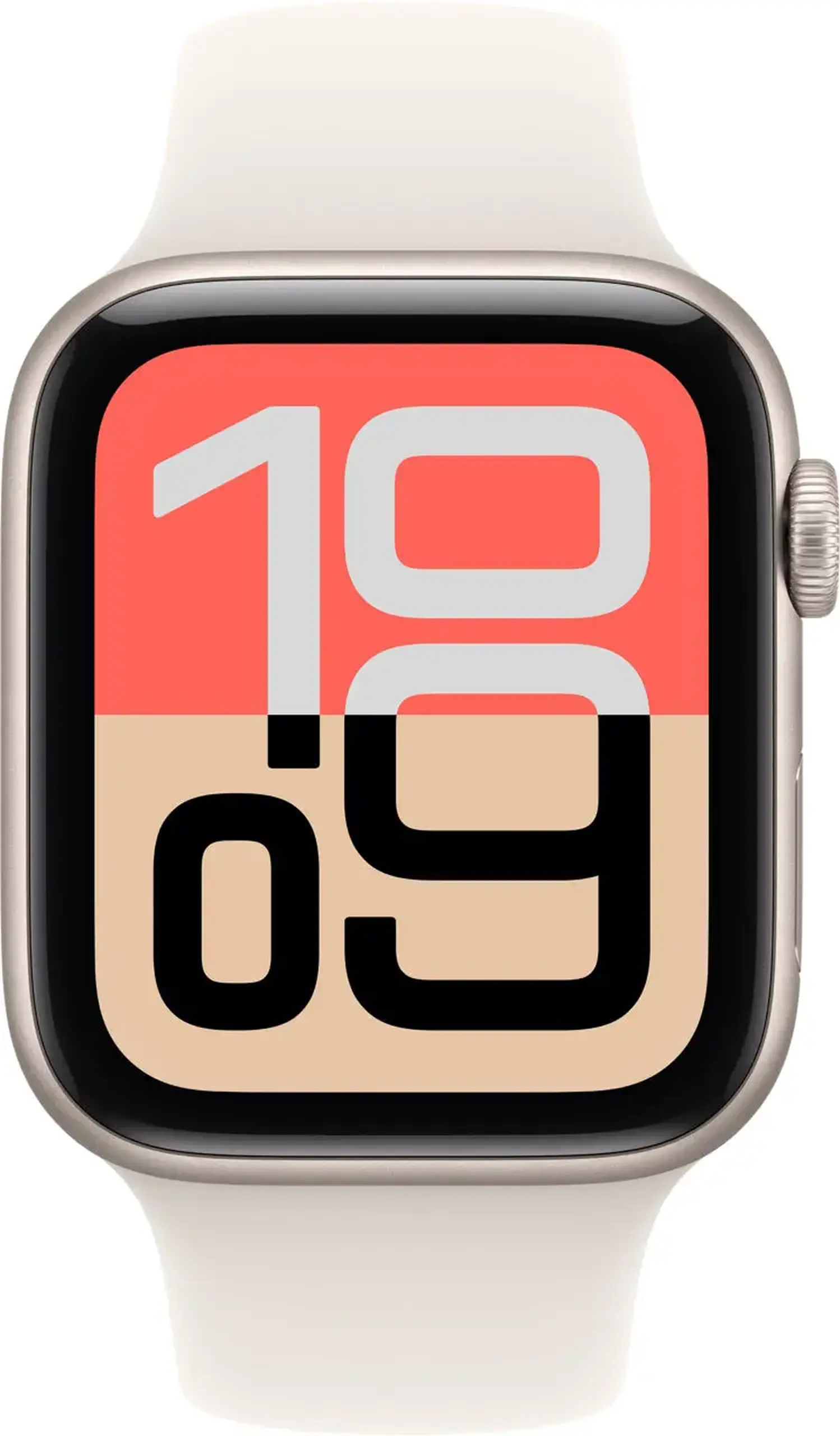 Ceas inteligent Apple Watch SE 3 GPS 44mm Starlight Aluminium Case with Starlight Sport Band - M/L MEHJ4