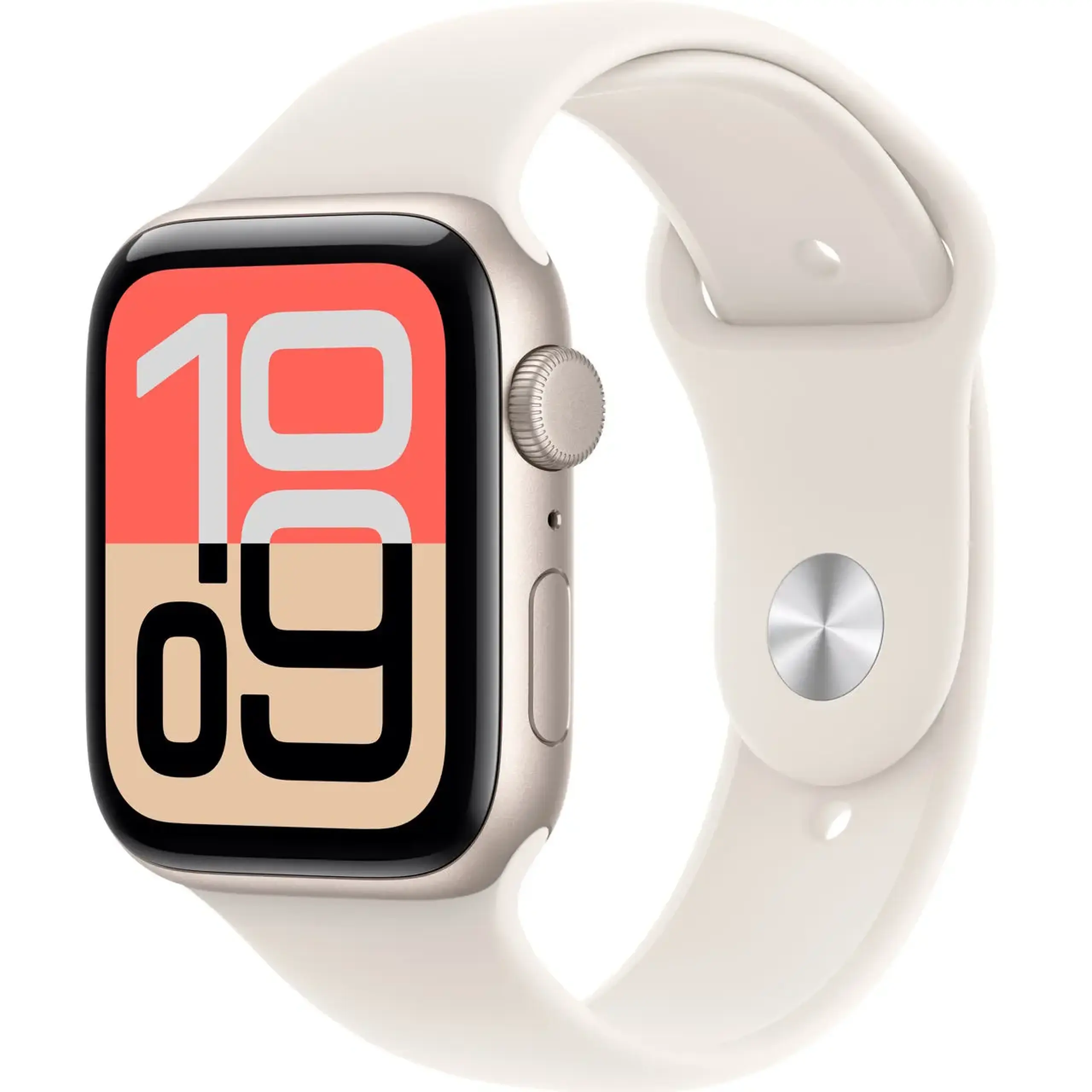 Ceas inteligent Apple Watch SE 3 GPS 44mm Starlight Aluminium Case with Starlight Sport Band - S/M MEHG4