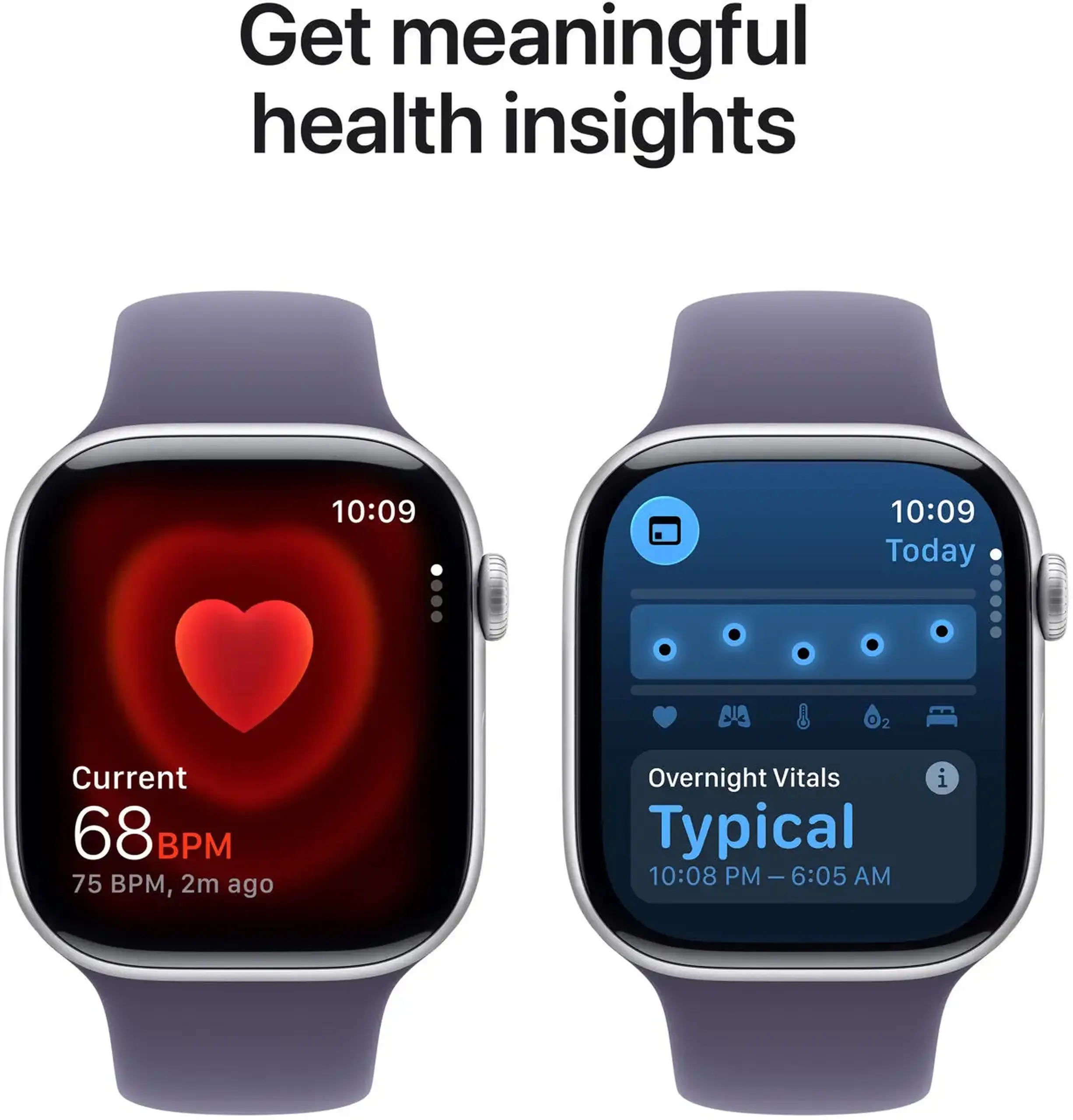 Ceas inteligent Apple Watch Series 11 GPS 42mm Silver Aluminium Case with Purple Fog Sport Band - S/M MEU64ET/A