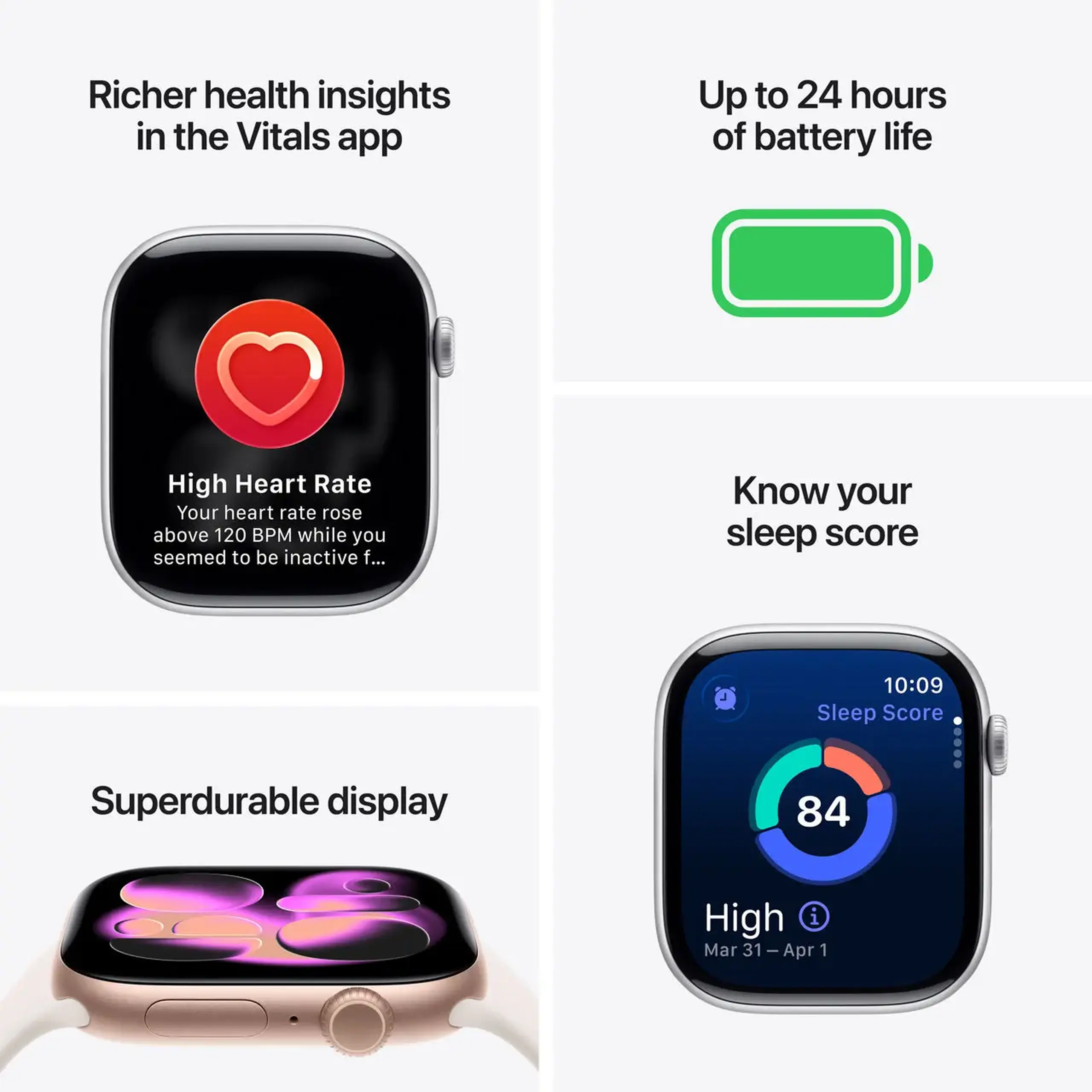 Ceas inteligent Apple Watch Series 11 GPS 42mm Space Grey Aluminium Case with Black Sport Band - M/L MEQX4ET/A