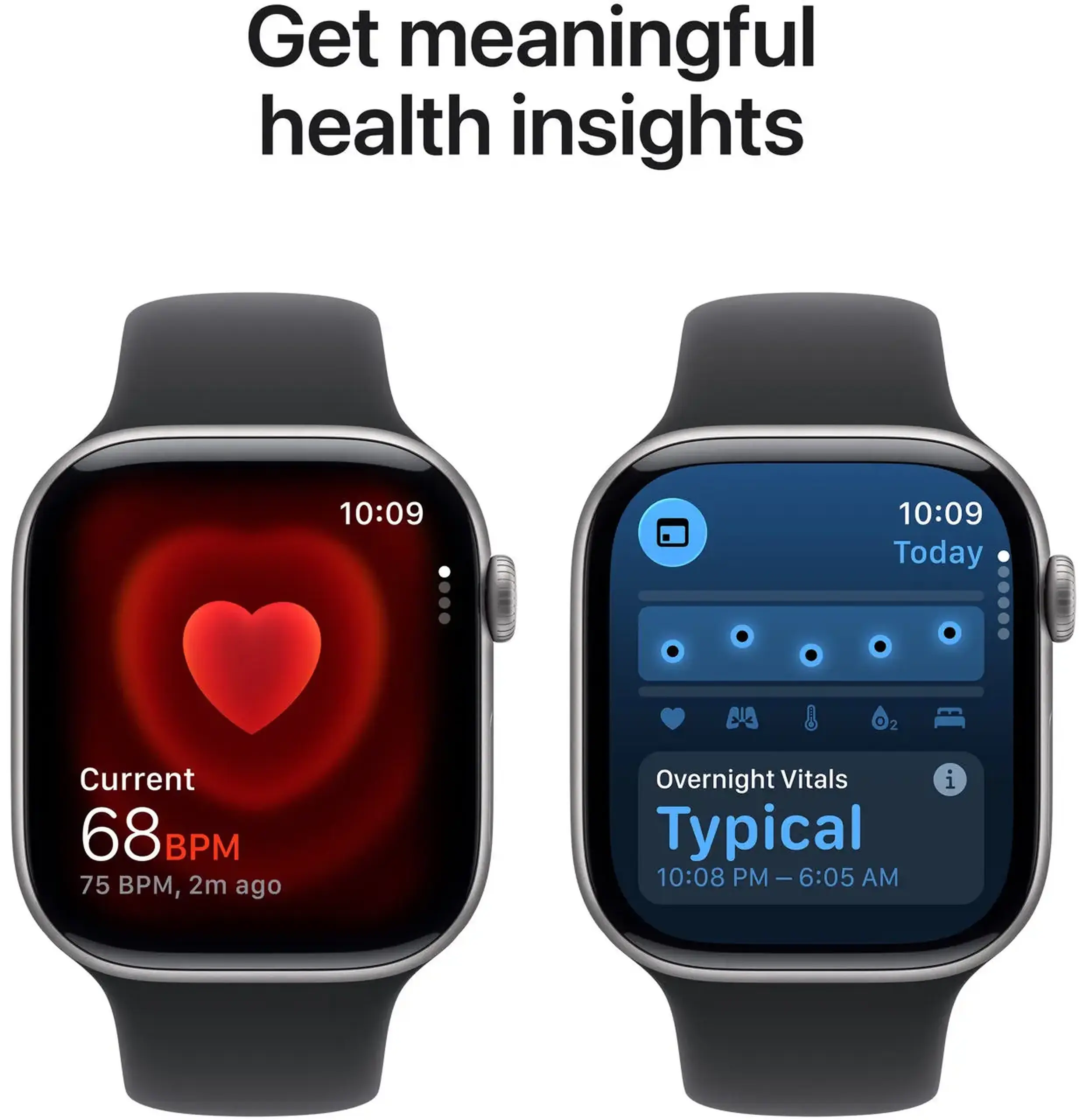 Ceas inteligent Apple Watch Series 11 GPS 42mm Space Grey Aluminium Case with Black Sport Band - M/L MEQX4ET/A