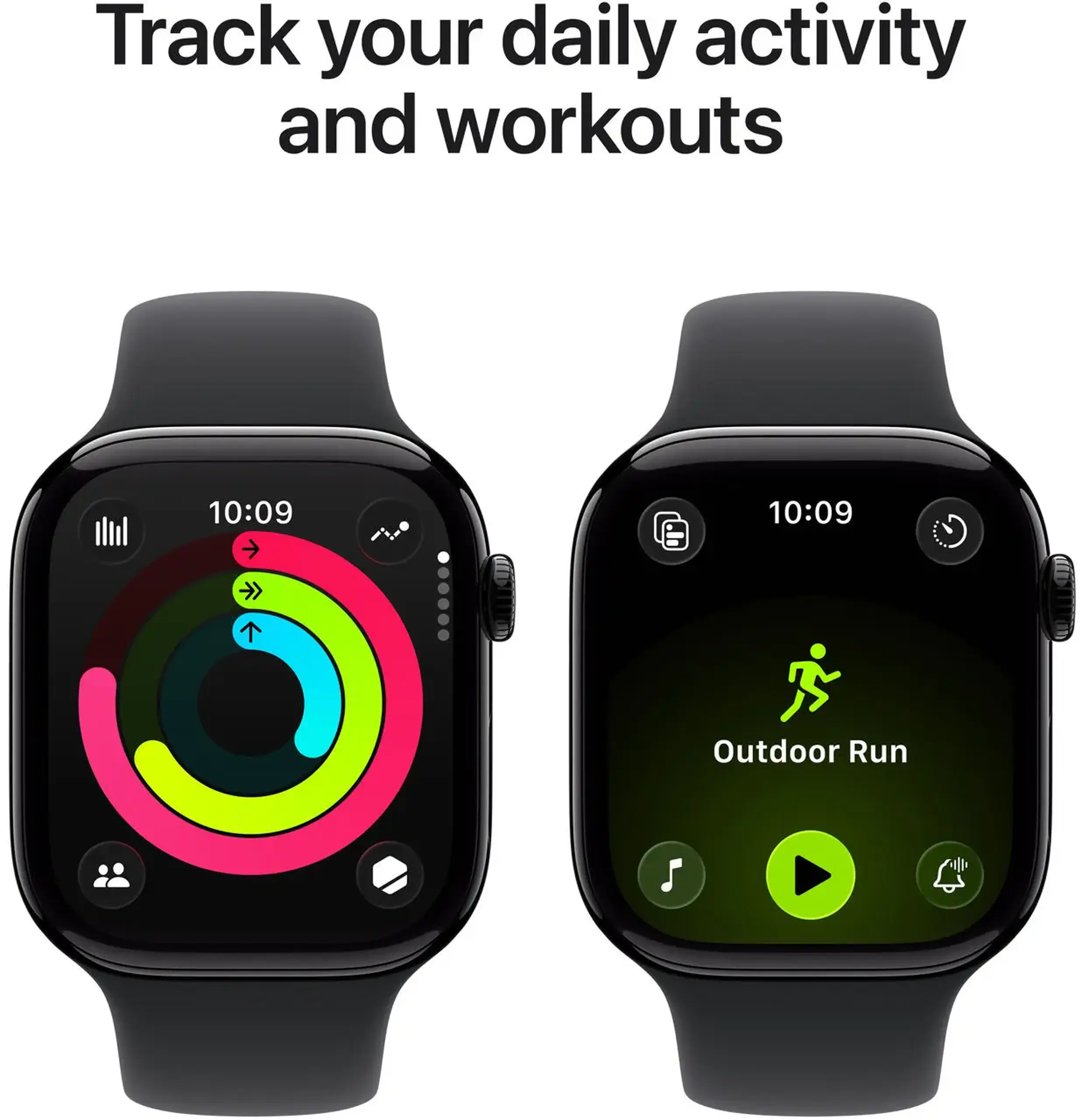 Ceas inteligent Apple Watch Series 11 GPS 46mm Jet Black Aluminium Case with Black Sport Band - S/M MEUW4ET/A