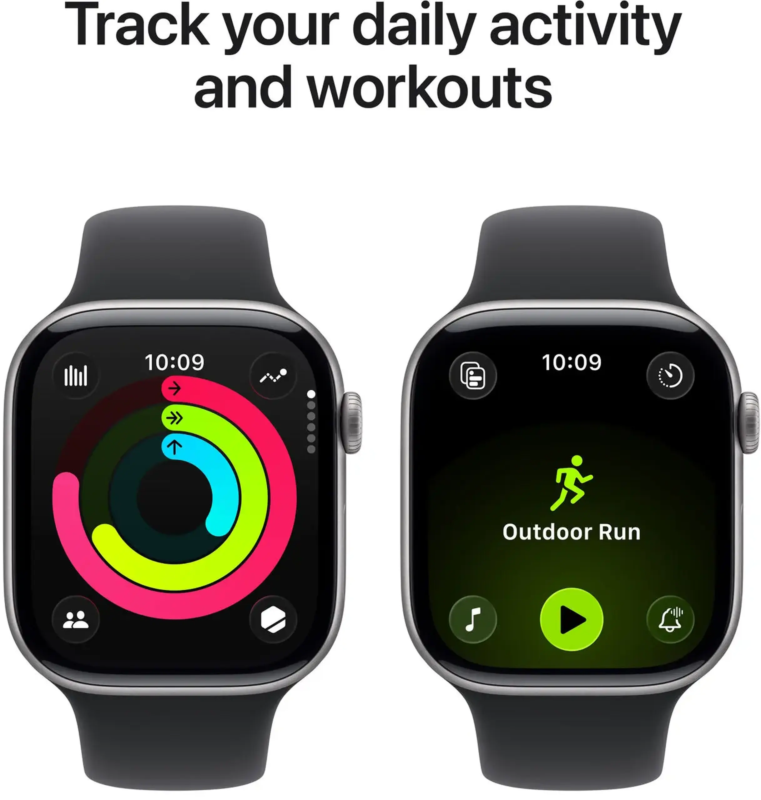 Ceas inteligent Apple Watch Series 11 GPS 46mm Space Grey Aluminium Case with Black Sport Band - S/M MEV04ET/A