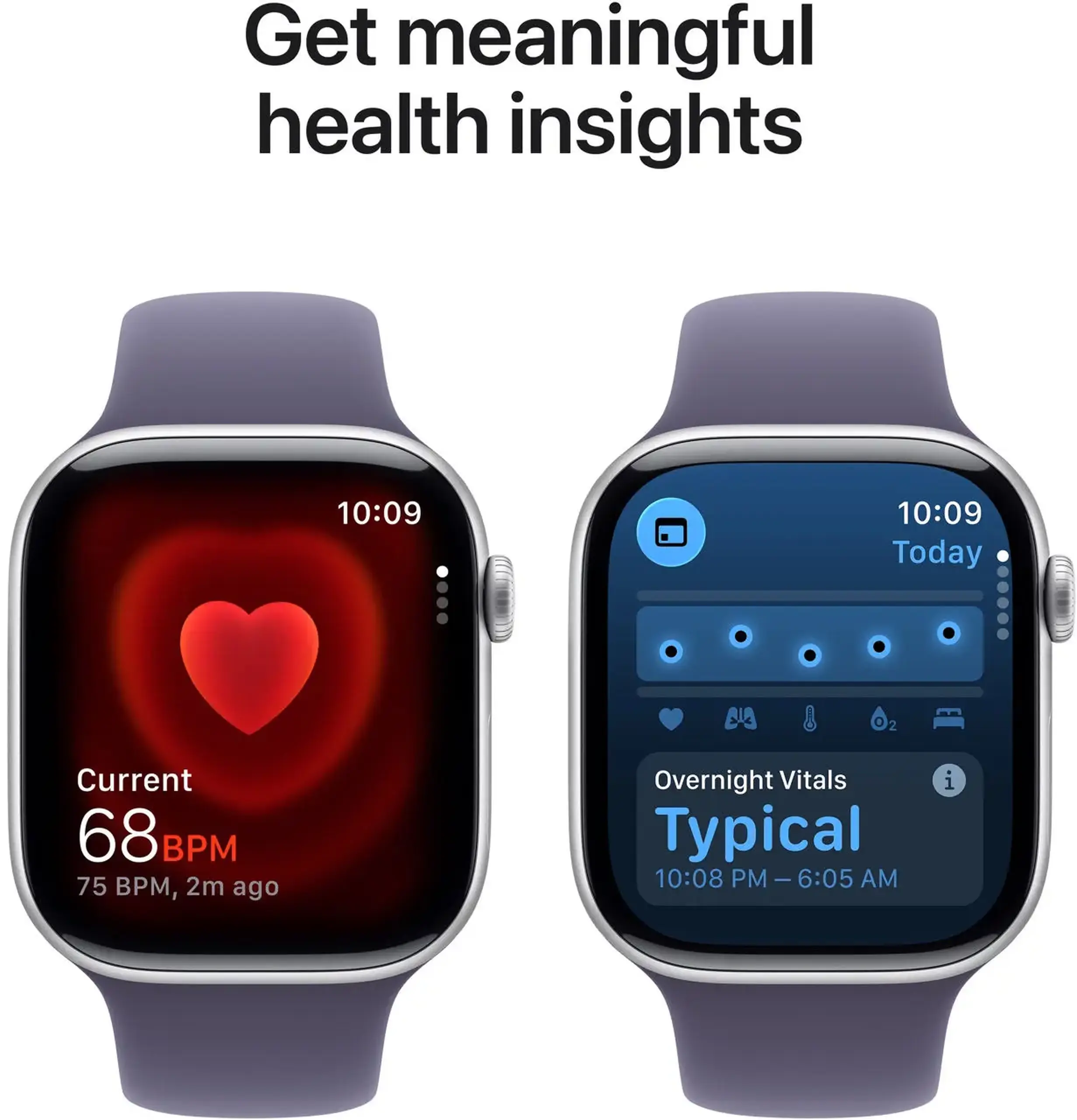 Ceas inteligent Apple Watch Series 11 GPS 46mm Silver Aluminium Case with Purple Fog Sport Band - M/L MEVA4ET/A