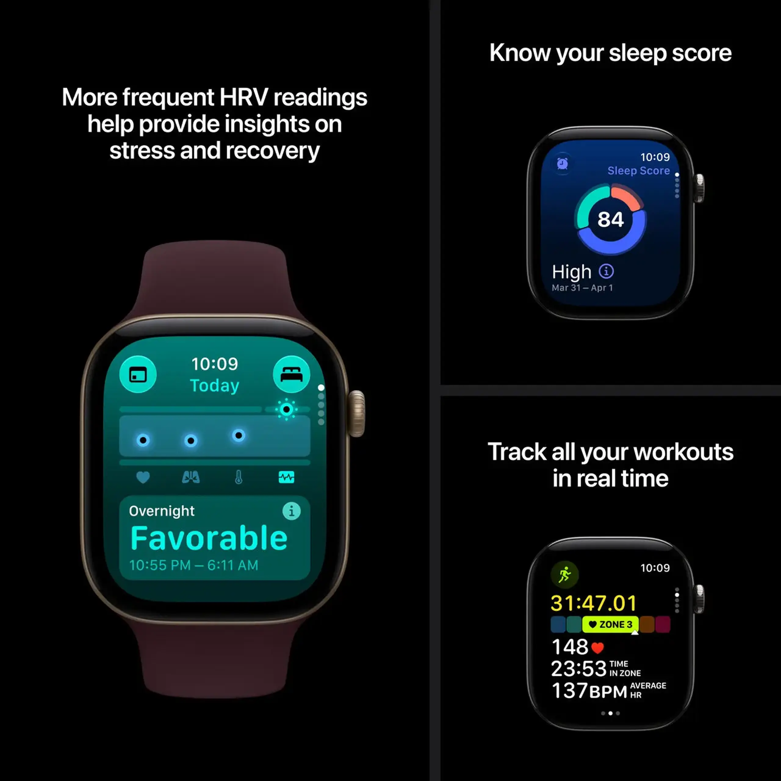 Ceas inteligent Apple Watch Series 12 GPS 42mm Dark Bronze Aluminium Case with Olive Sport Band S/M MJEF4