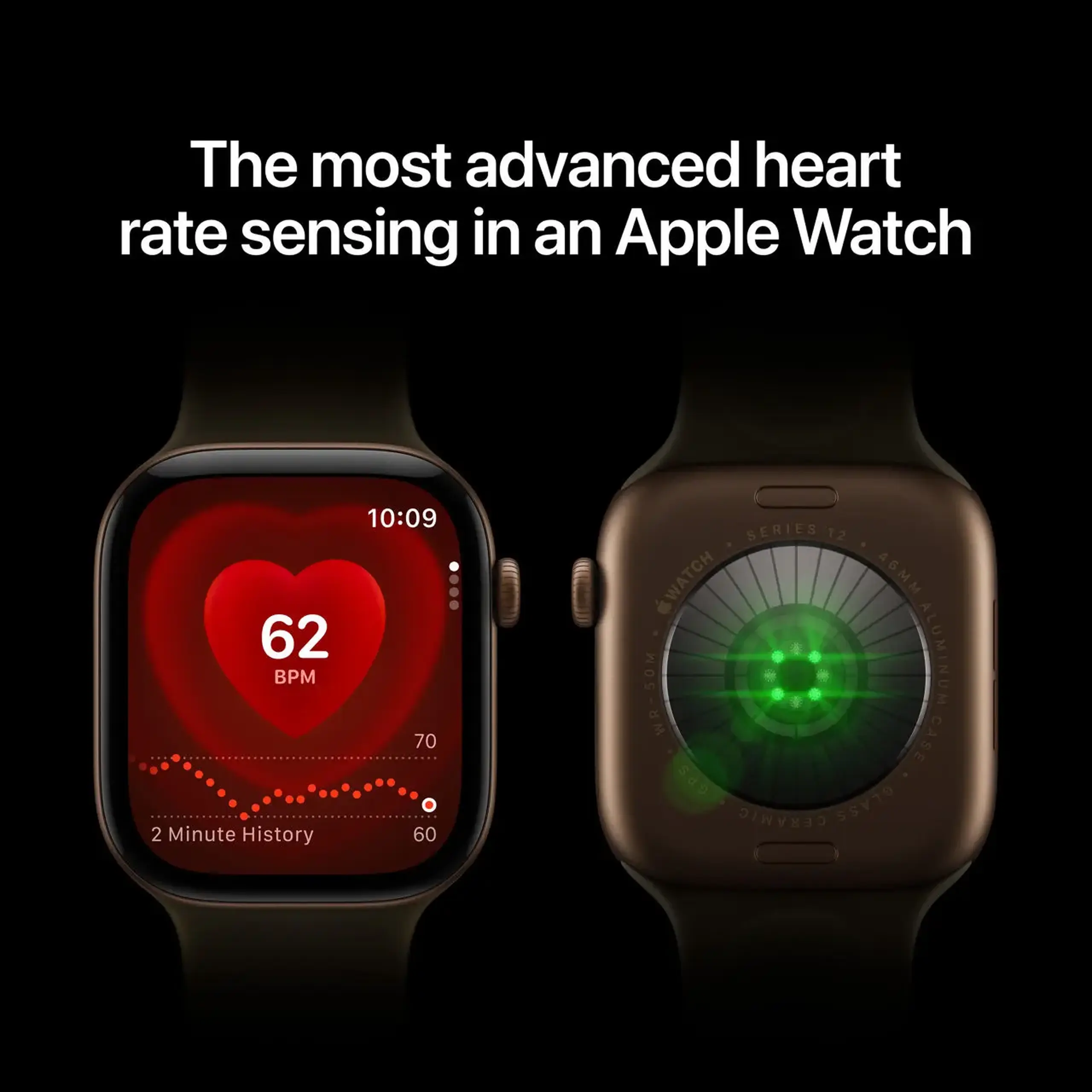 Ceas inteligent Apple Watch Series 12 GPS 46mm Light Gold Aluminium Case with Sand Sport Band S/M MJEN4