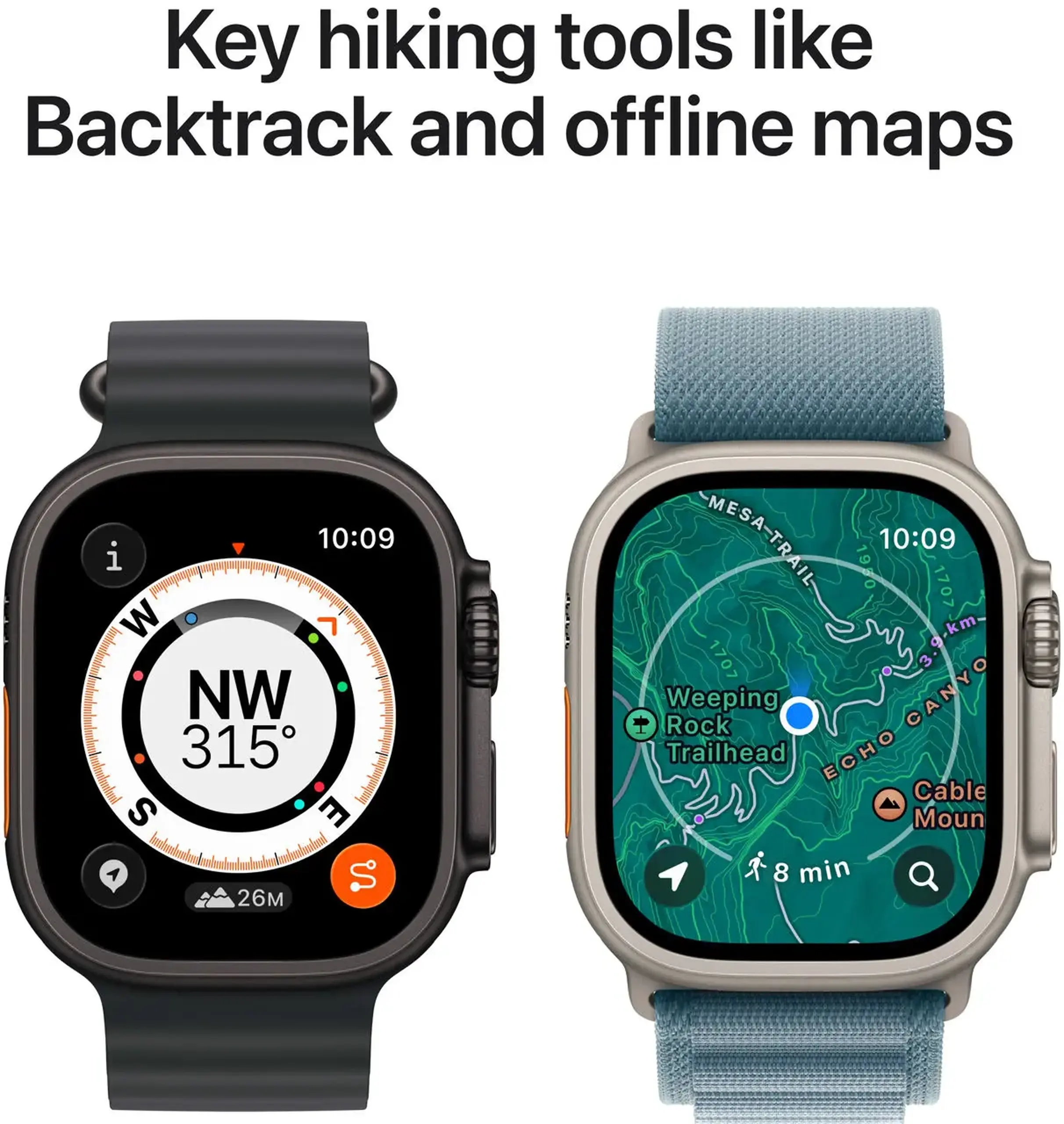 Ceas inteligent Apple Watch Ultra 3 GPS + Cellular 49mm Black Titanium Case with Black Alpine Loop - Medium MF0V4QI/A