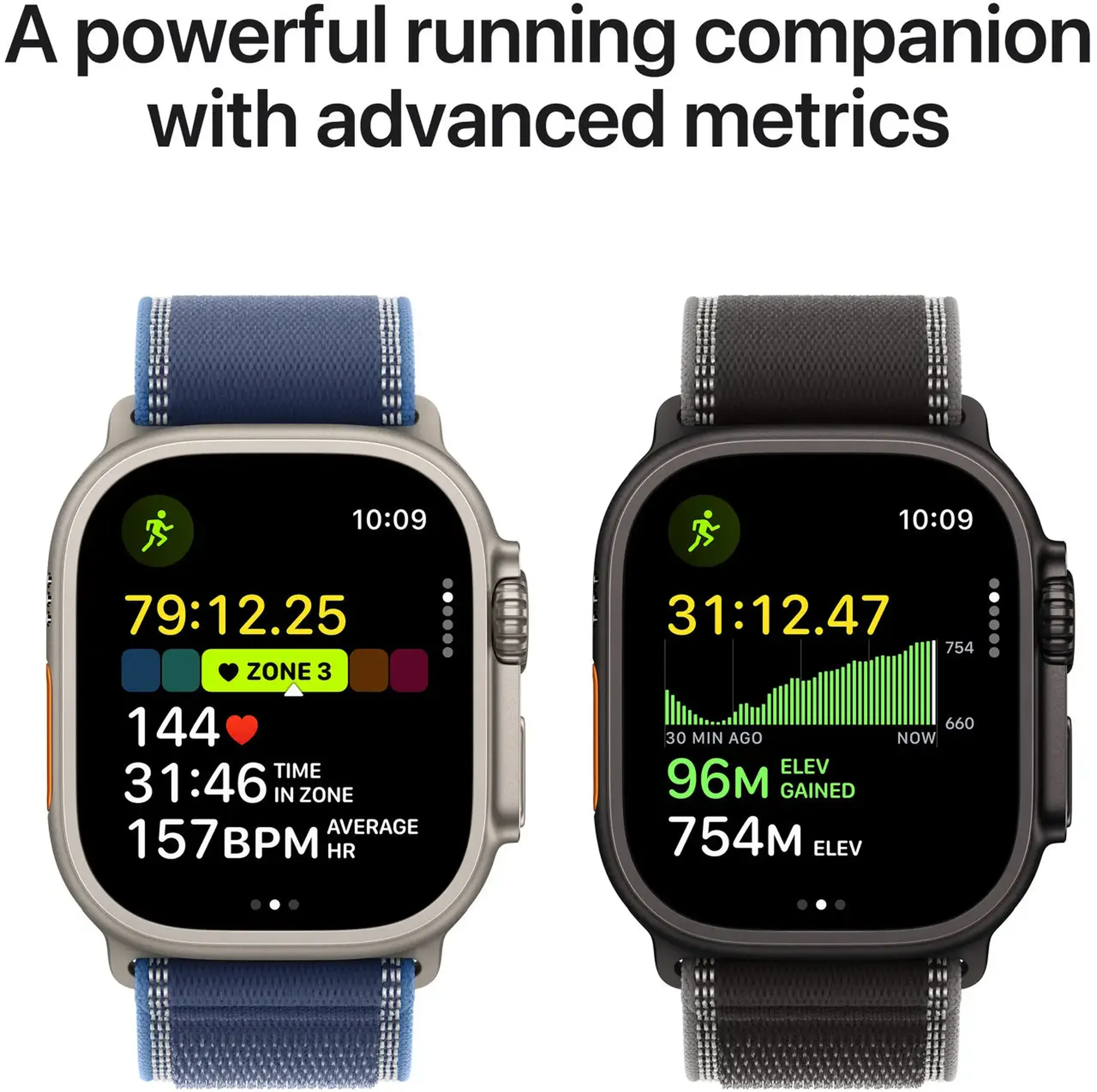 Ceas inteligent Apple Watch Ultra 3 GPS + Cellular 49mm Black Titanium Case with Black/Charcoal Trail Loop - M/L MF1H4QI/A