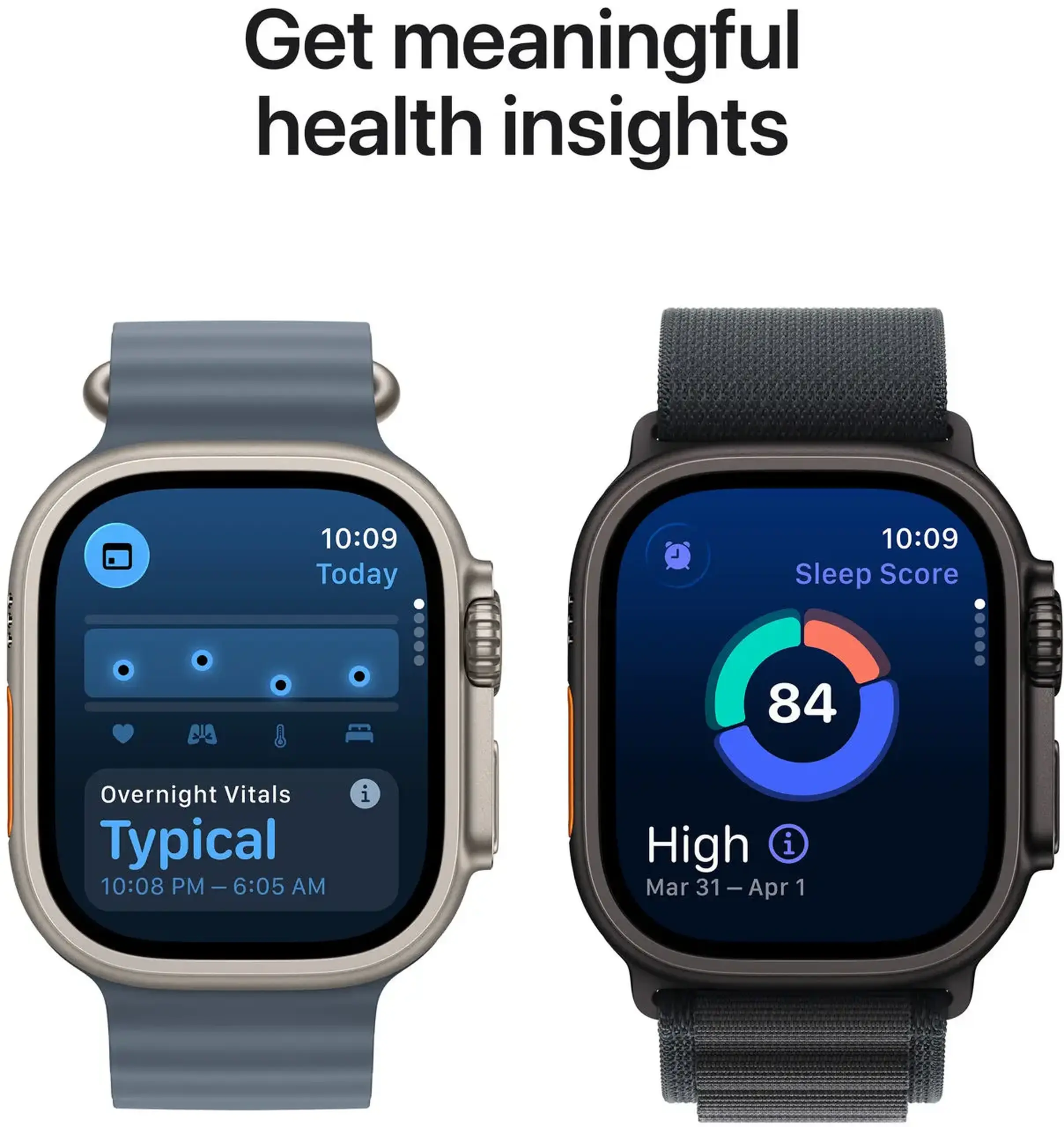 Ceas inteligent Apple Watch Ultra 3 GPS + Cellular 49mm Natural Titanium Case with Light Blue Alpine Loop - Large MEWP4QI/A