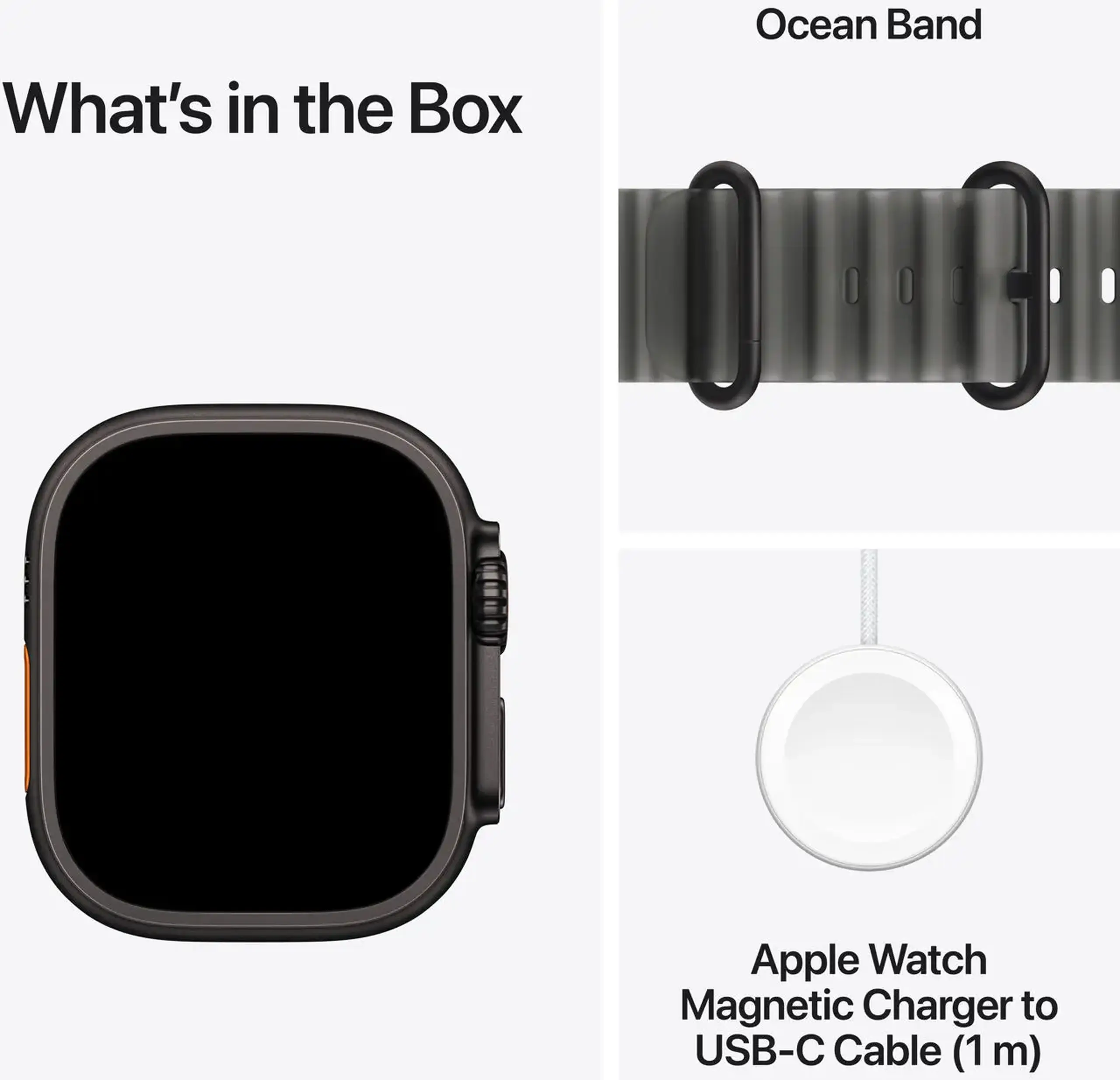 Ceas inteligent Apple Watch Ultra 4 GPS Cellular 49mm Black Titanium Case with Translucent Black Ocean Band MJAY4