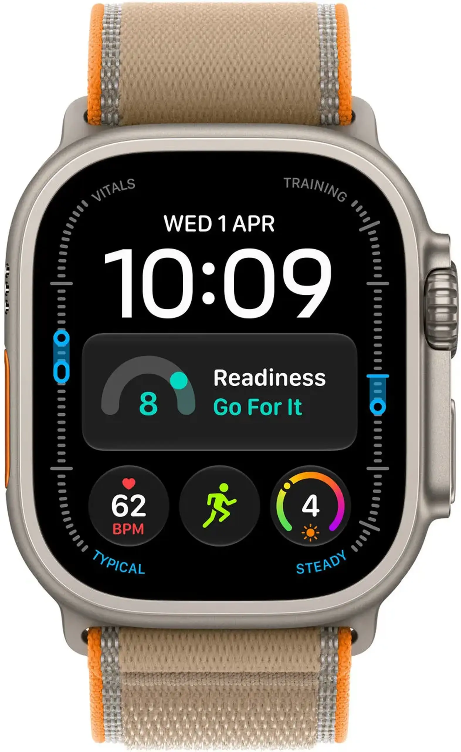 Ceas inteligent Apple Watch Ultra 4 GPS Cellular 49mm Natural Titanium Case with Sand Trail Loop M/L MJAQ4