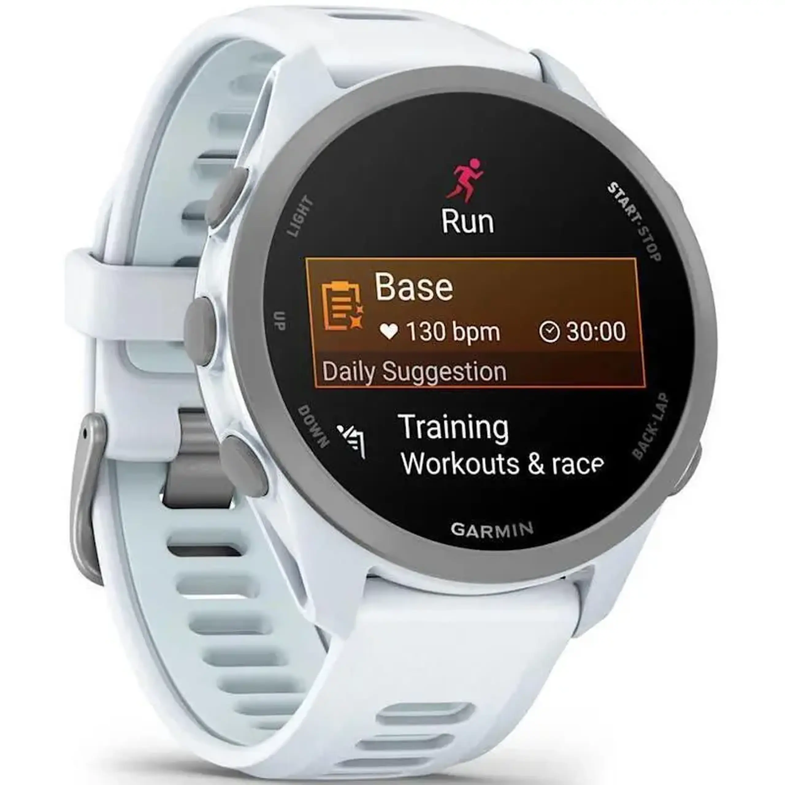 Ceas inteligent Garmin Forerunner 170, GPS, Whitestone/Cloud Blue, WW (010-03920-01)
