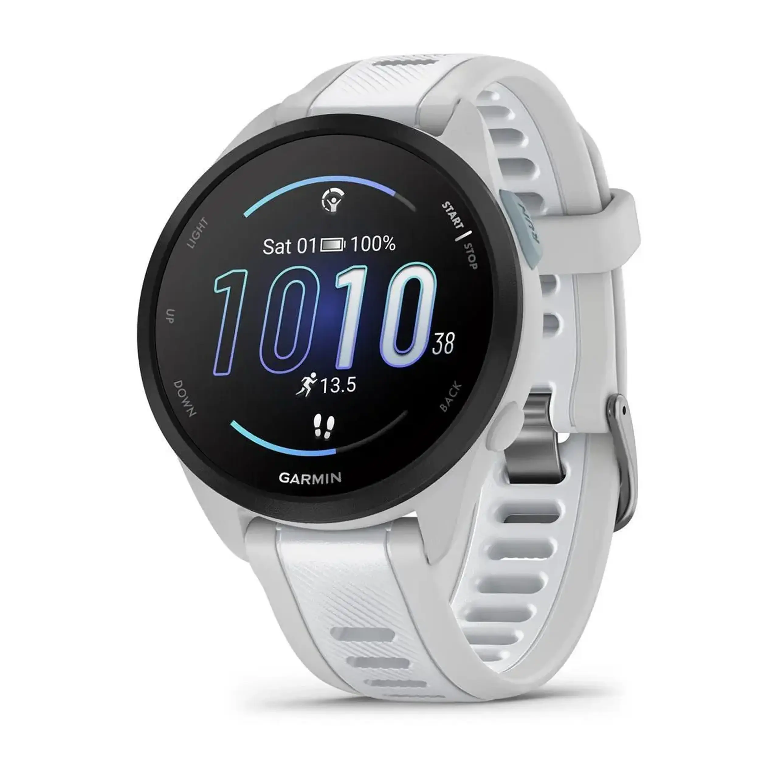 Ceas inteligent Garmin Forerunner® 165, Mist grey/Whitestone (010-02863-21)
