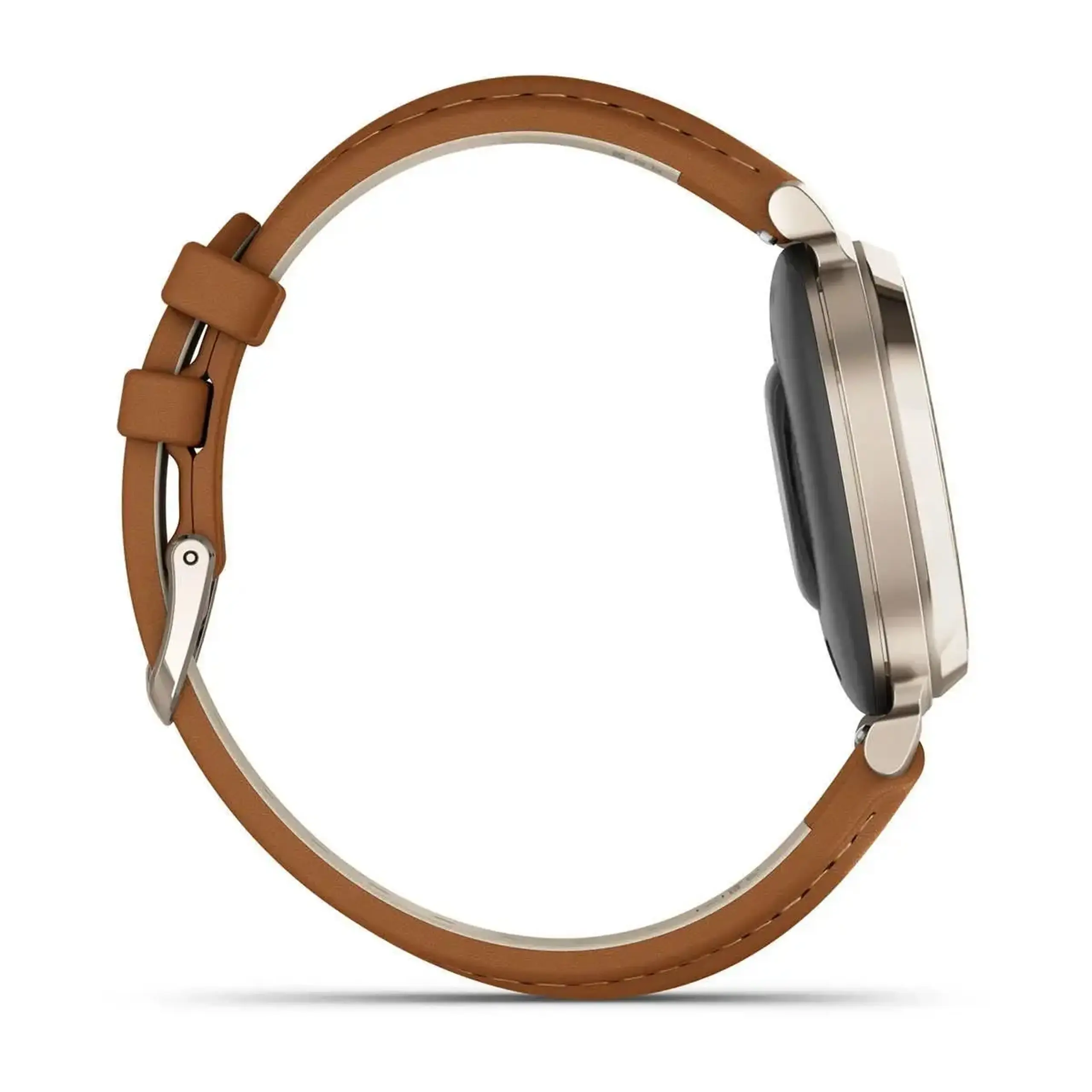 Ceas inteligent Garmin Lily® 2 Classic, Cream Gold with Tan Leather Band (010-02839-02)