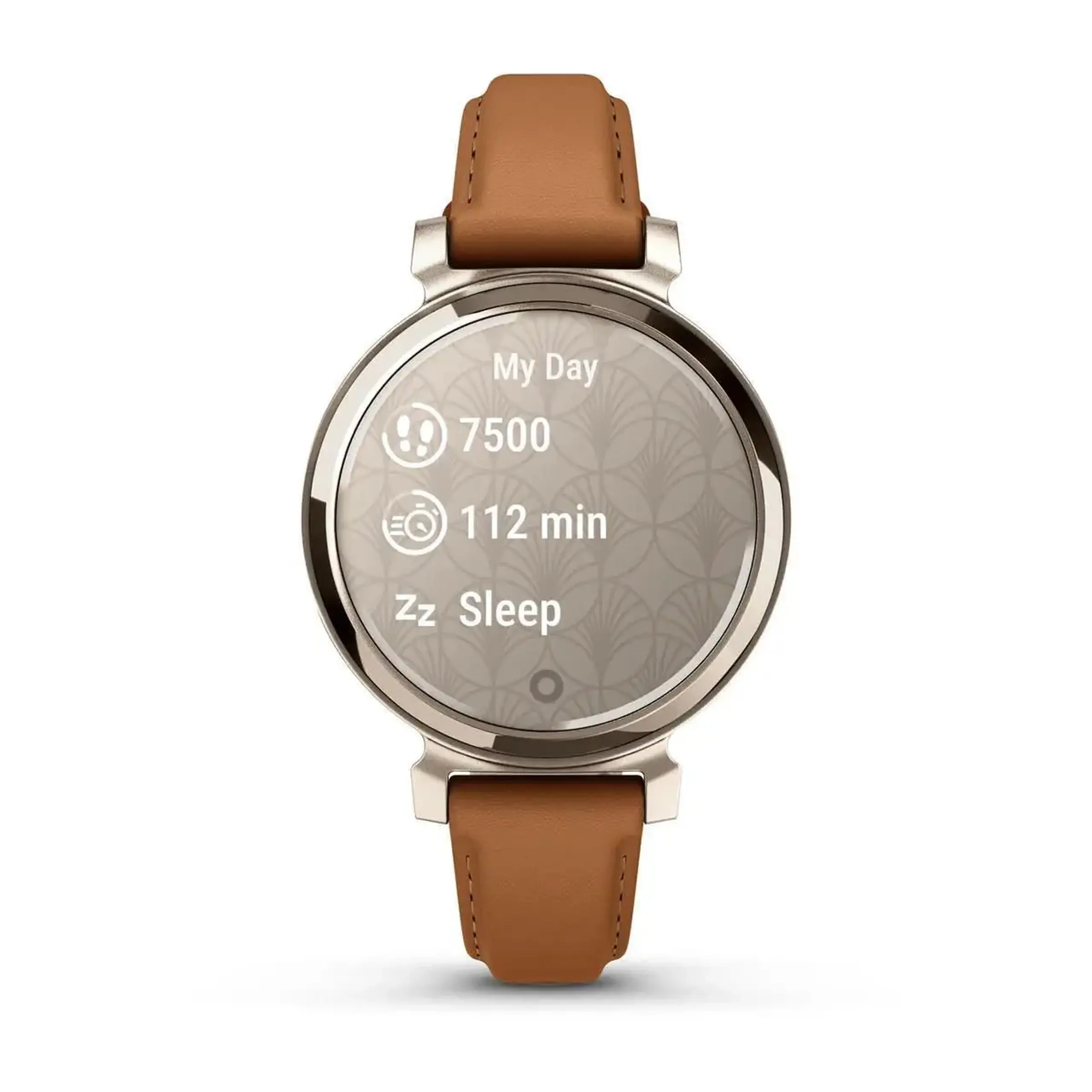 Ceas inteligent Garmin Lily® 2 Classic, Cream Gold with Tan Leather Band (010-02839-02)